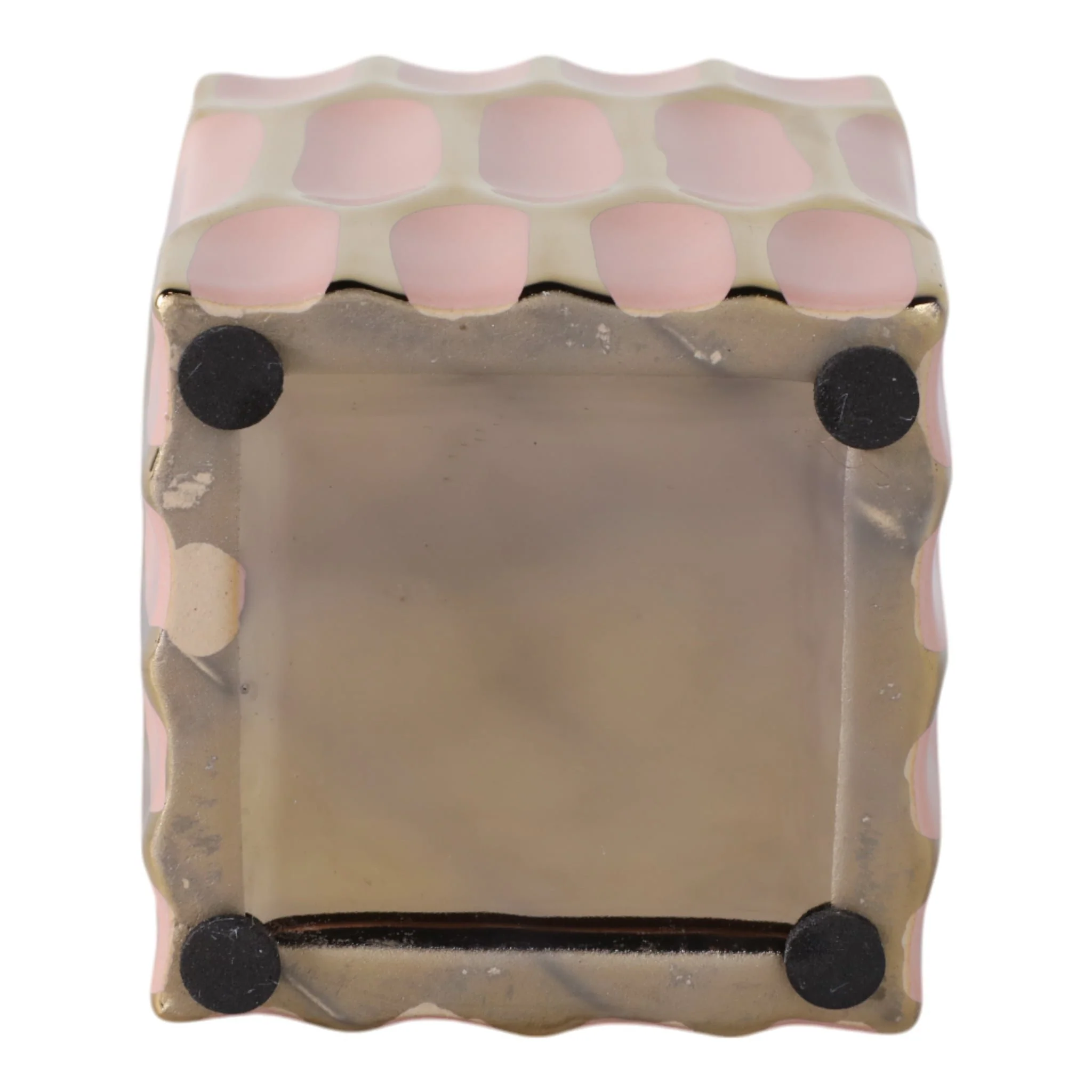Cer, 4"h Pen Holder, Blush/gold - Image 7