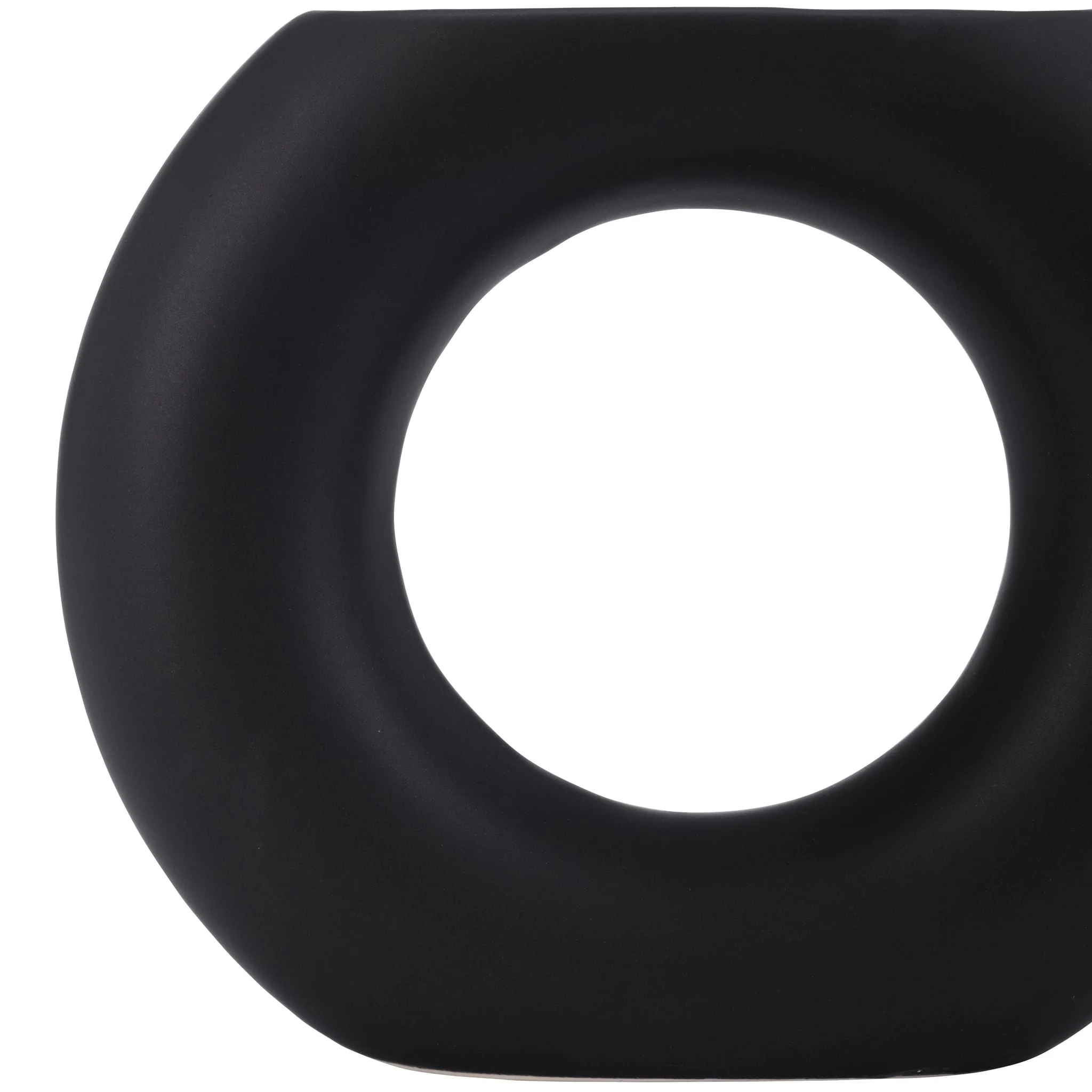 Cer, 5" Donut Vase, Black - Image 5