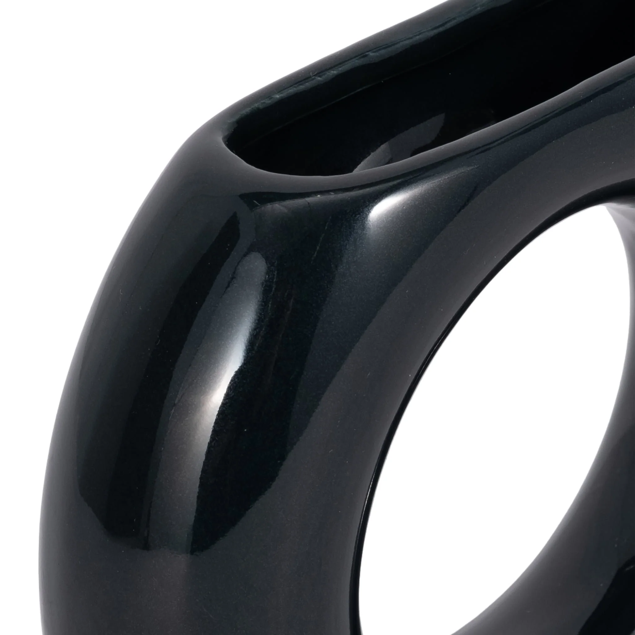 Cer, 5" Donut Vase, Navy - Image 5