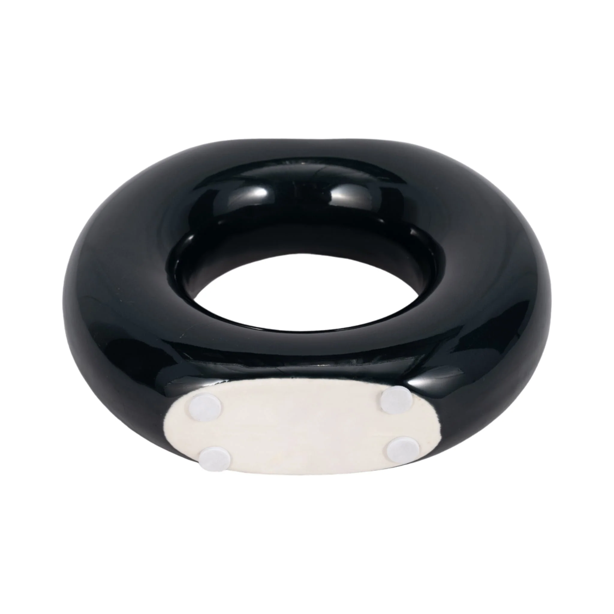 Cer, 5" Donut Vase, Navy - Image 7