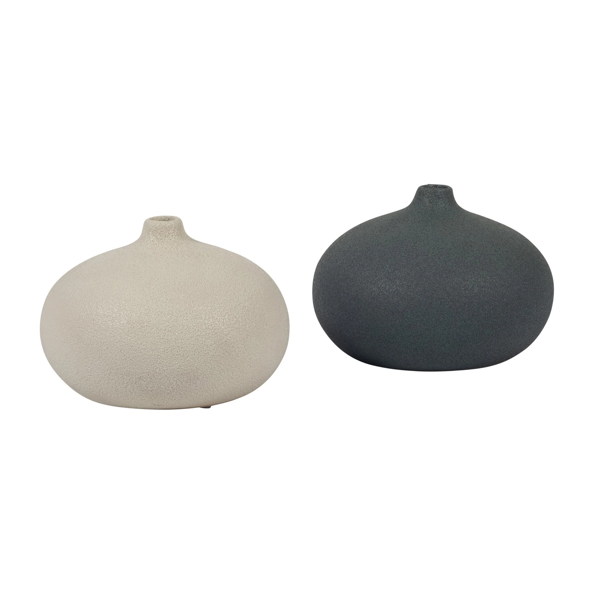 Cer, 5" Round Volcanic Vase, Denim Navy Blue - Image 7