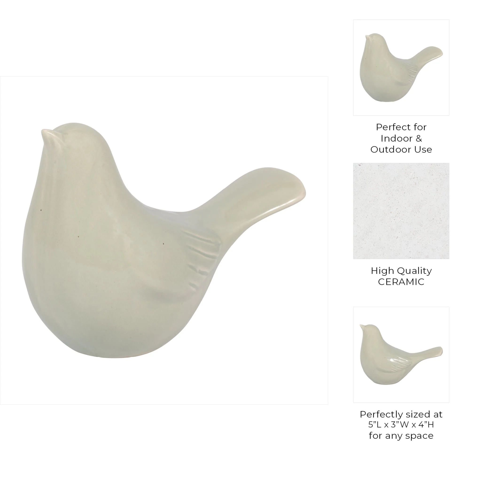 Cer, 5" Side View Bird, Green - Image 10