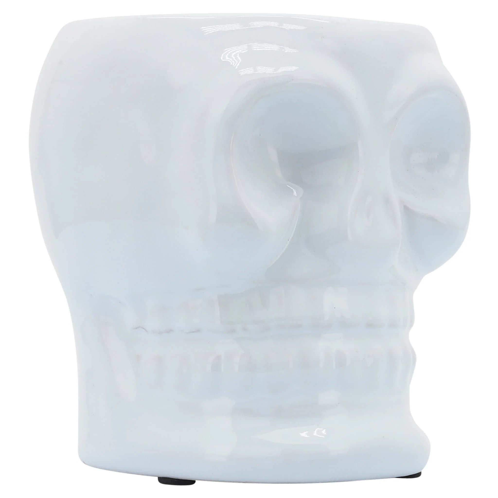 Cer, 5" Skull Vase, White - Image 3