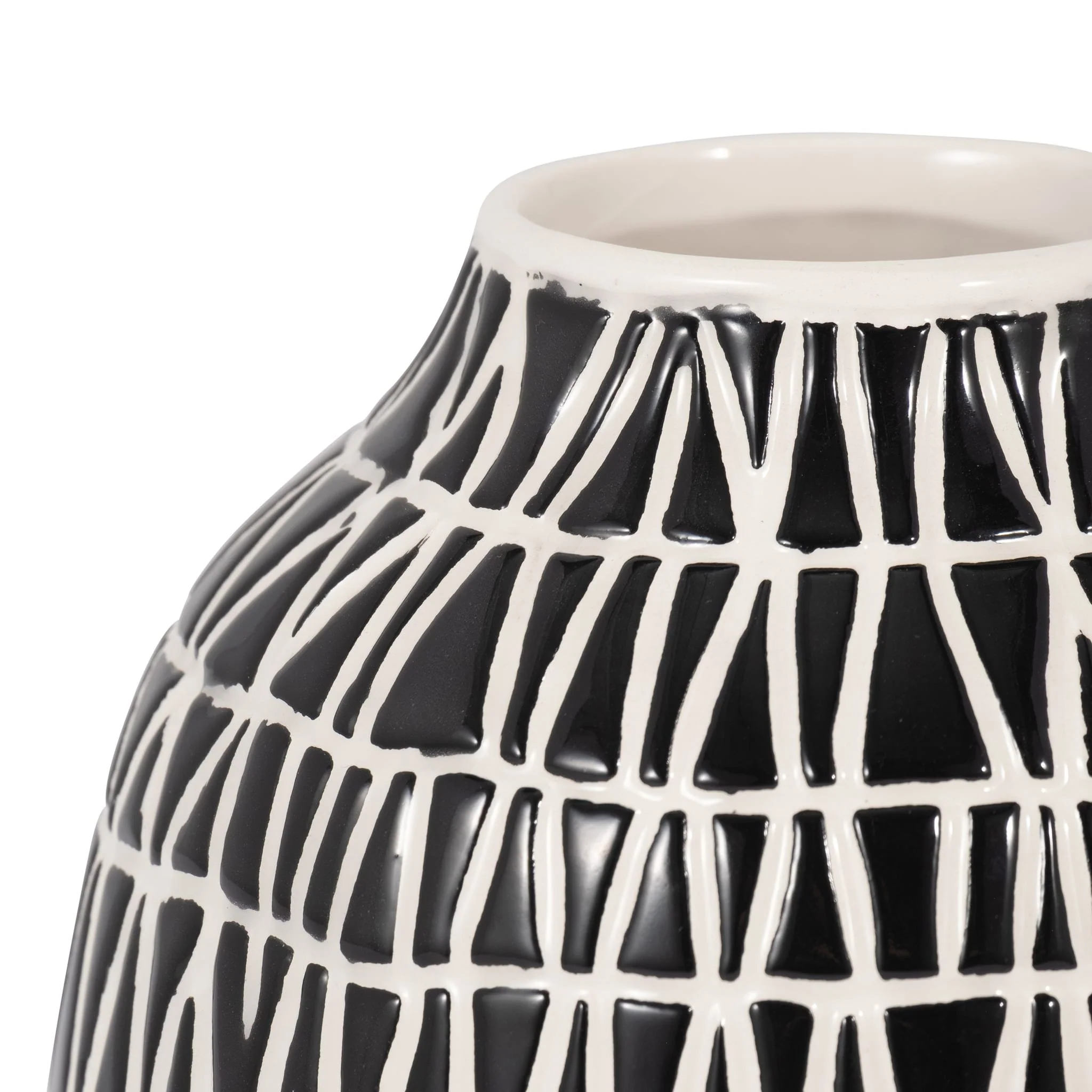 Cer, 5" Tribal Vase, Black - Image 4