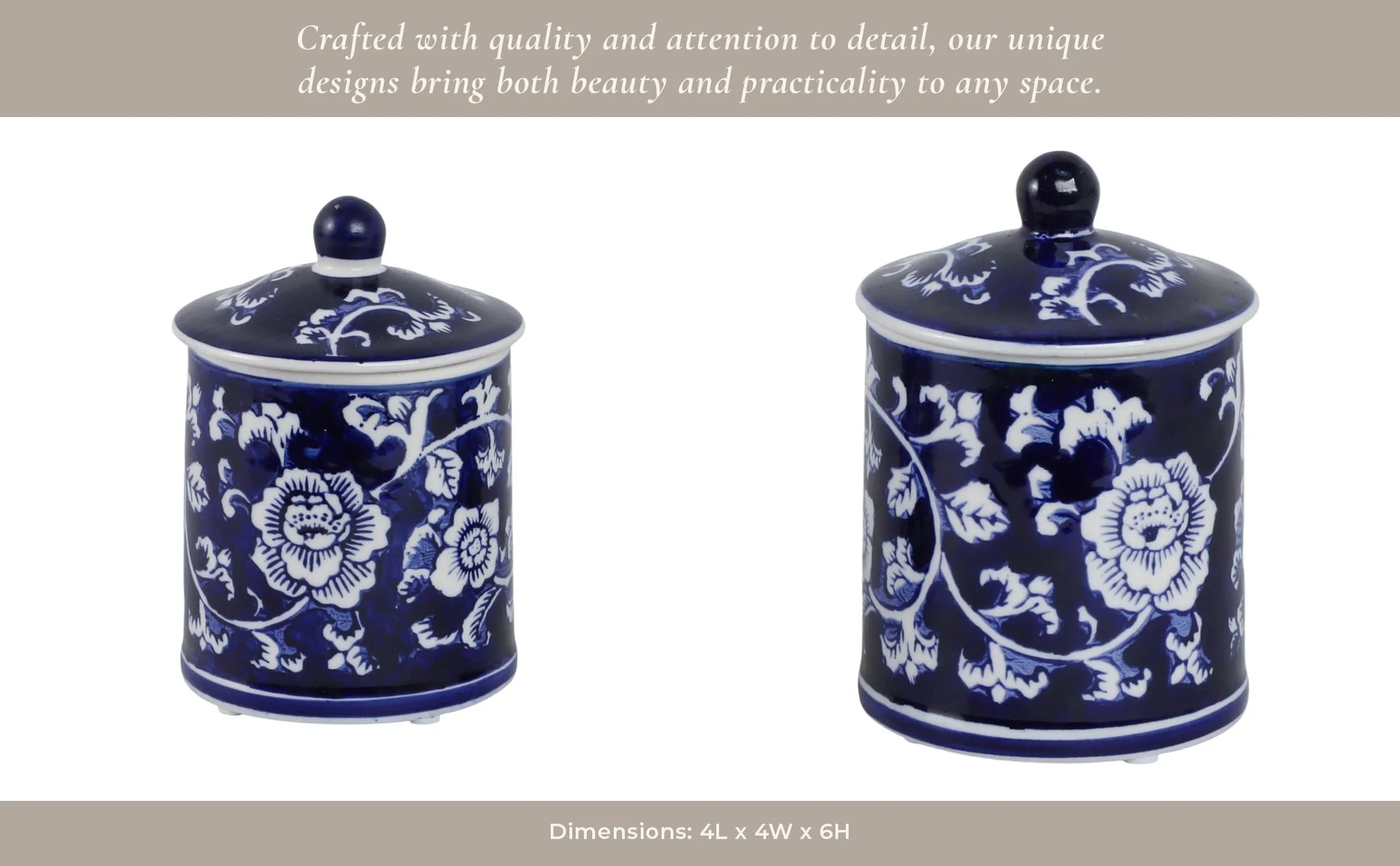 Cer, 6" 8oz Chinoiserie Scntd Candle W/lid,blu/wht - Image 11