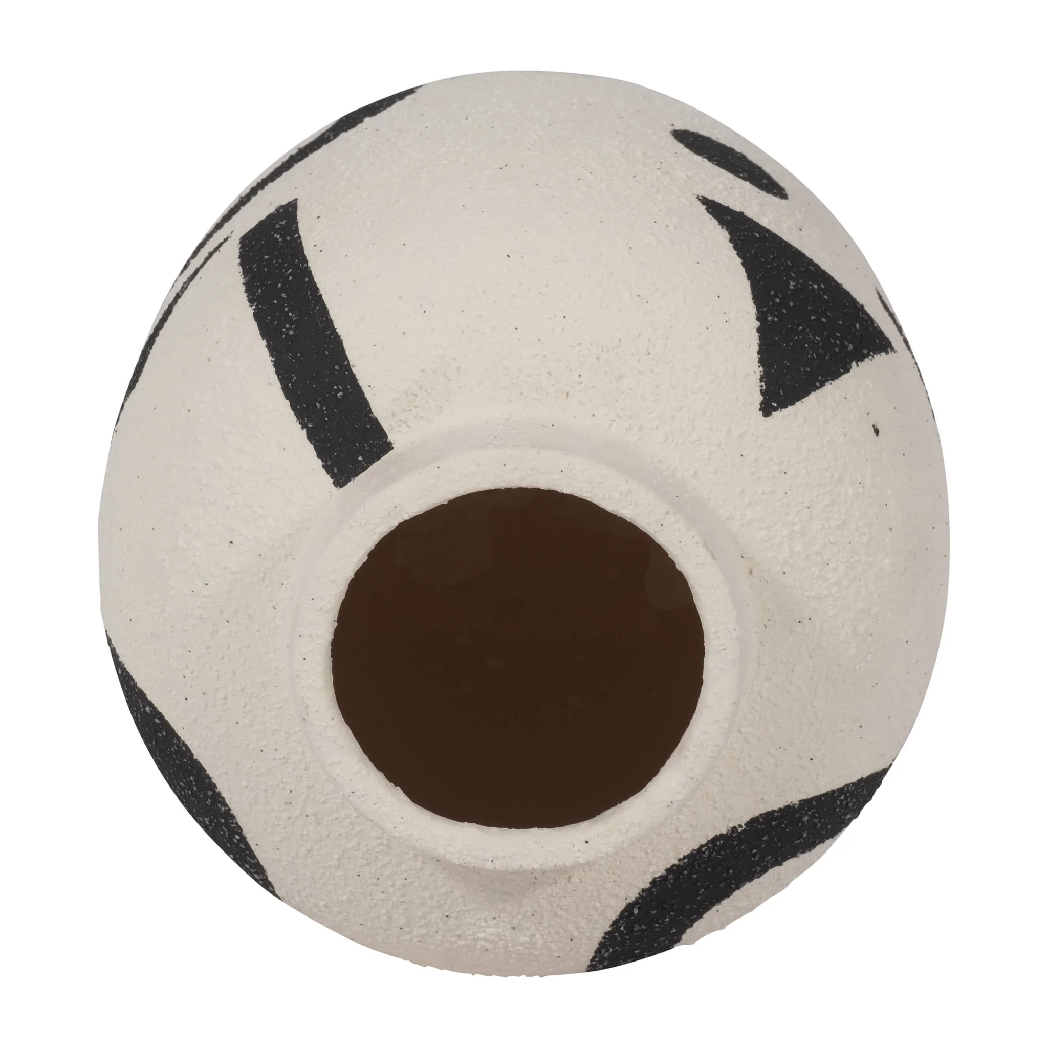 Cer, 6" Funky Bulbous Vase, Ivory/black - Image 6