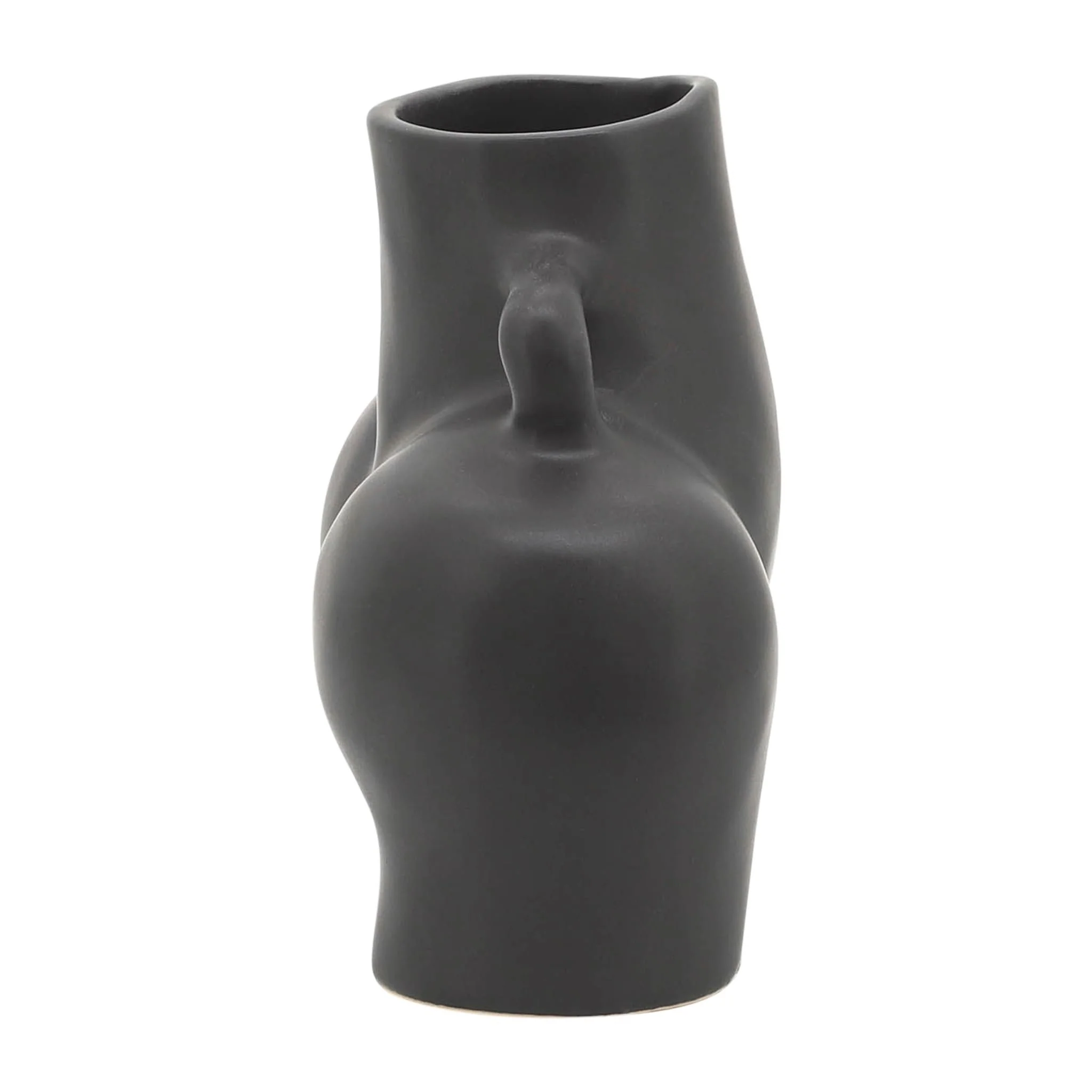 Cer, 6" Half Body Vase, Black - Image 4