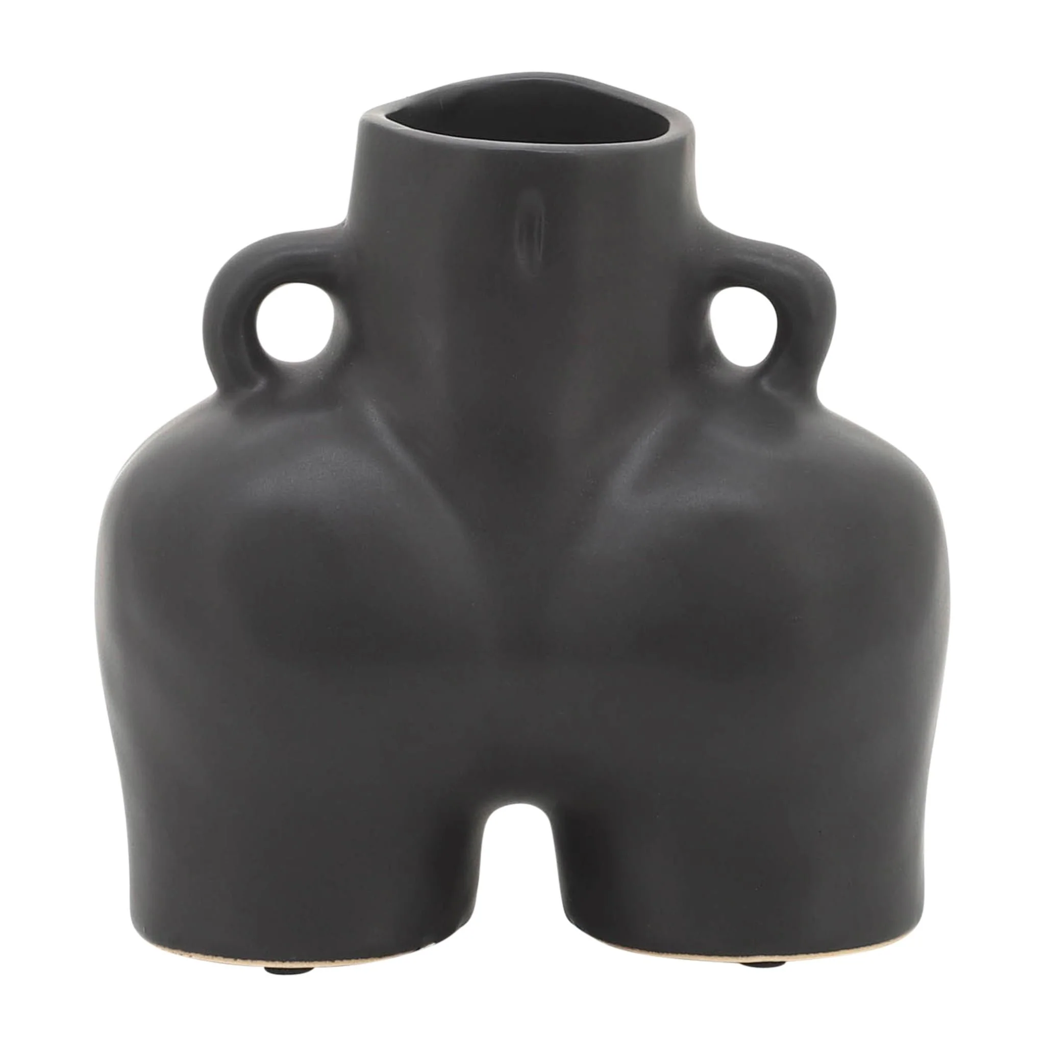 Cer, 6" Half Body Vase, Black - Image 5
