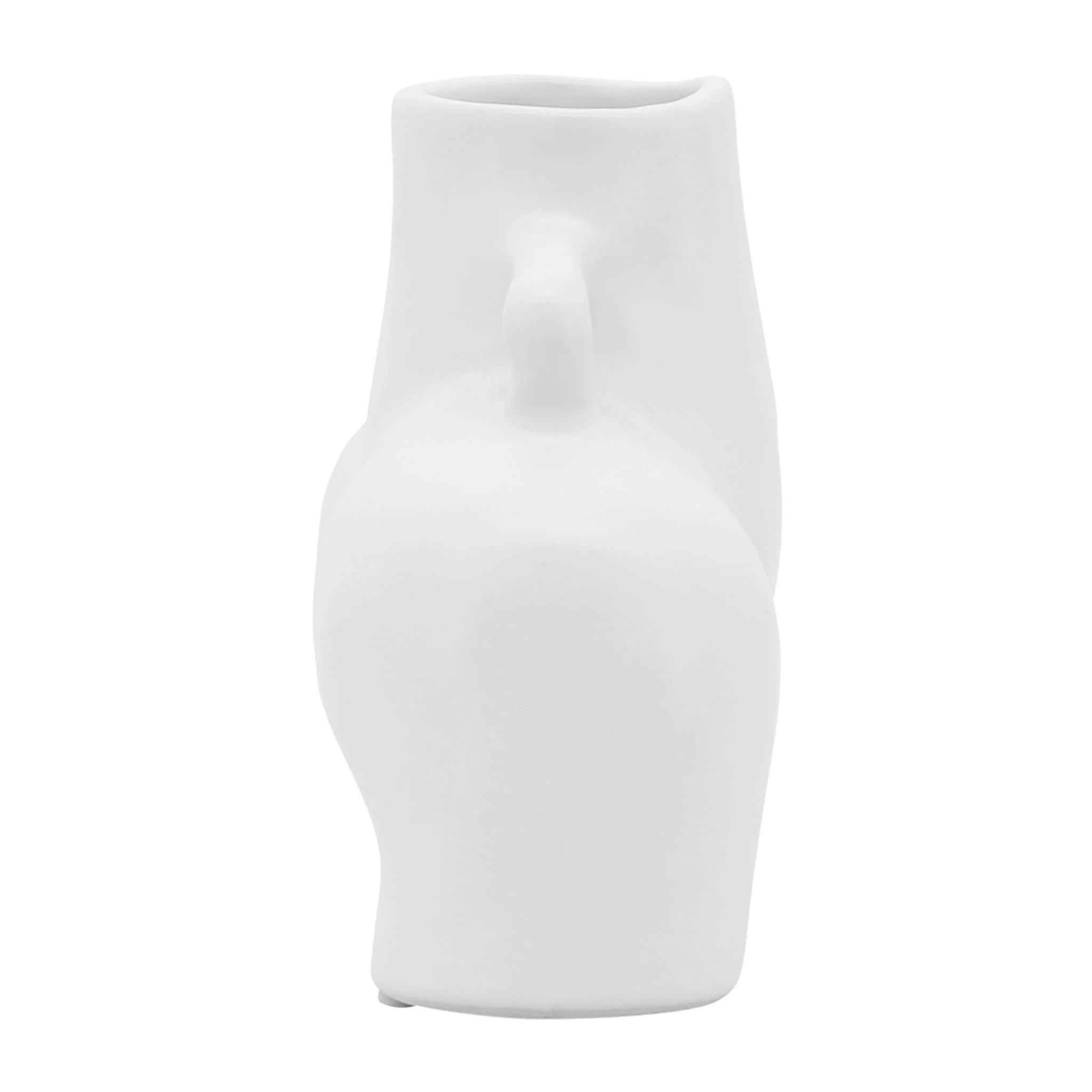 Cer, 6" Half Body Vase, White - Image 4