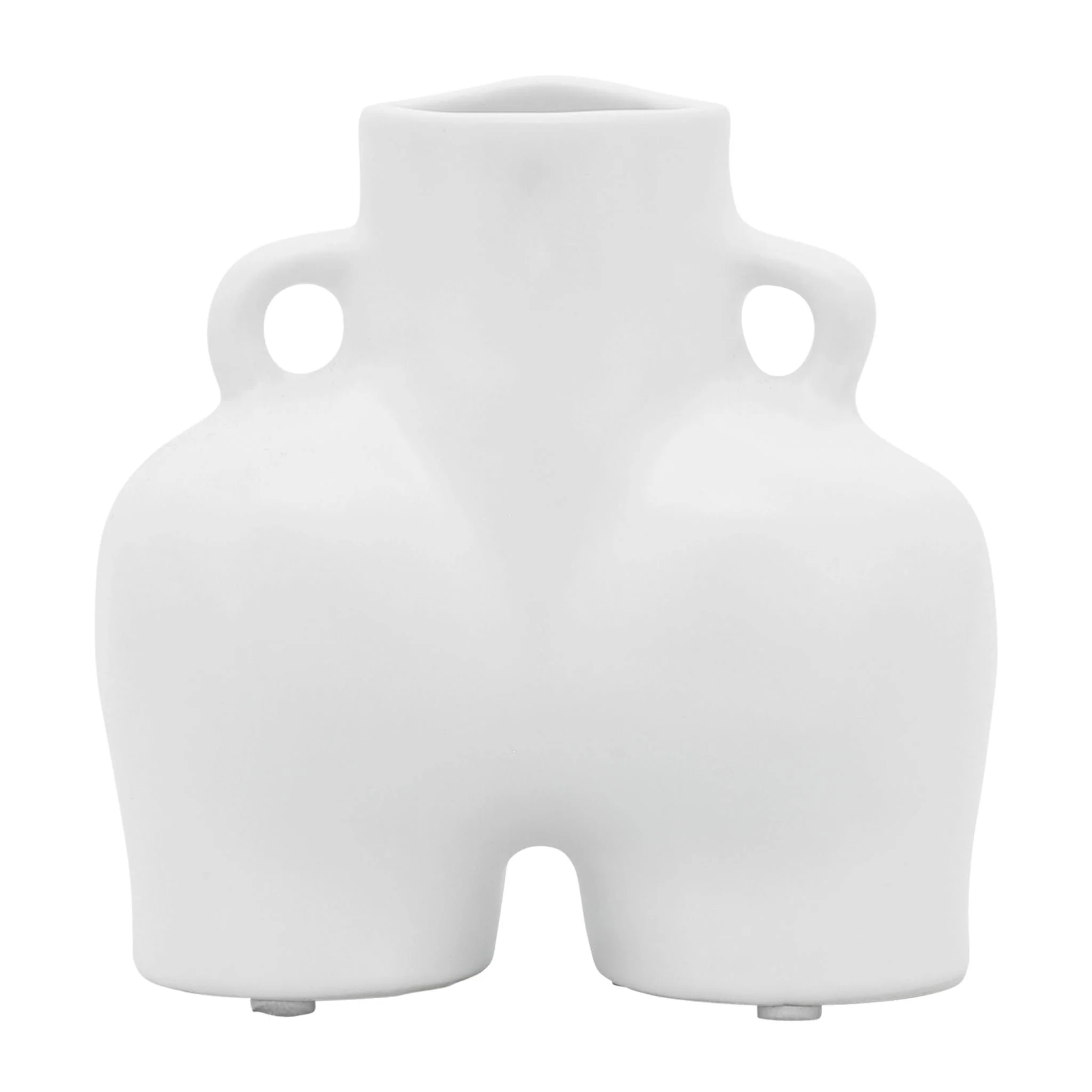 Cer, 6" Half Body Vase, White - Image 5