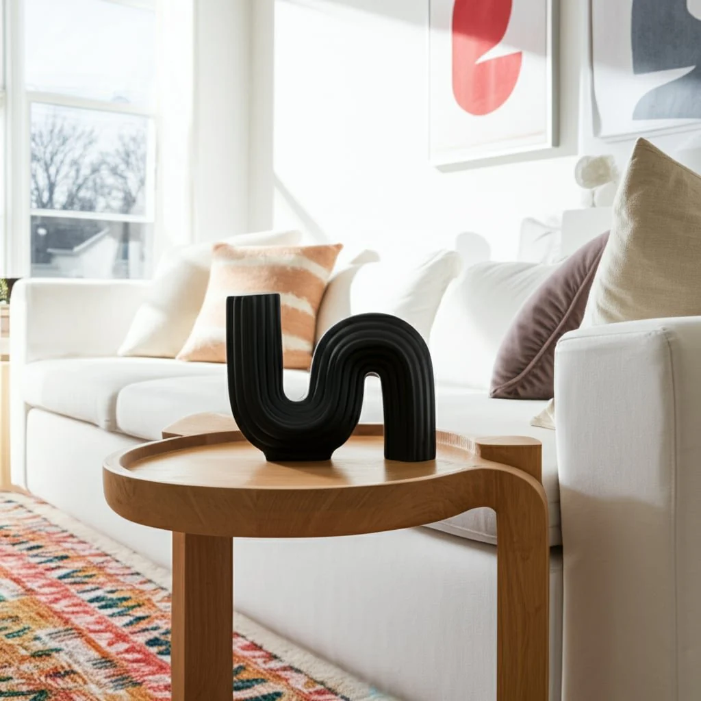 Cer, 6" Loopy Vase, Black - Image 14