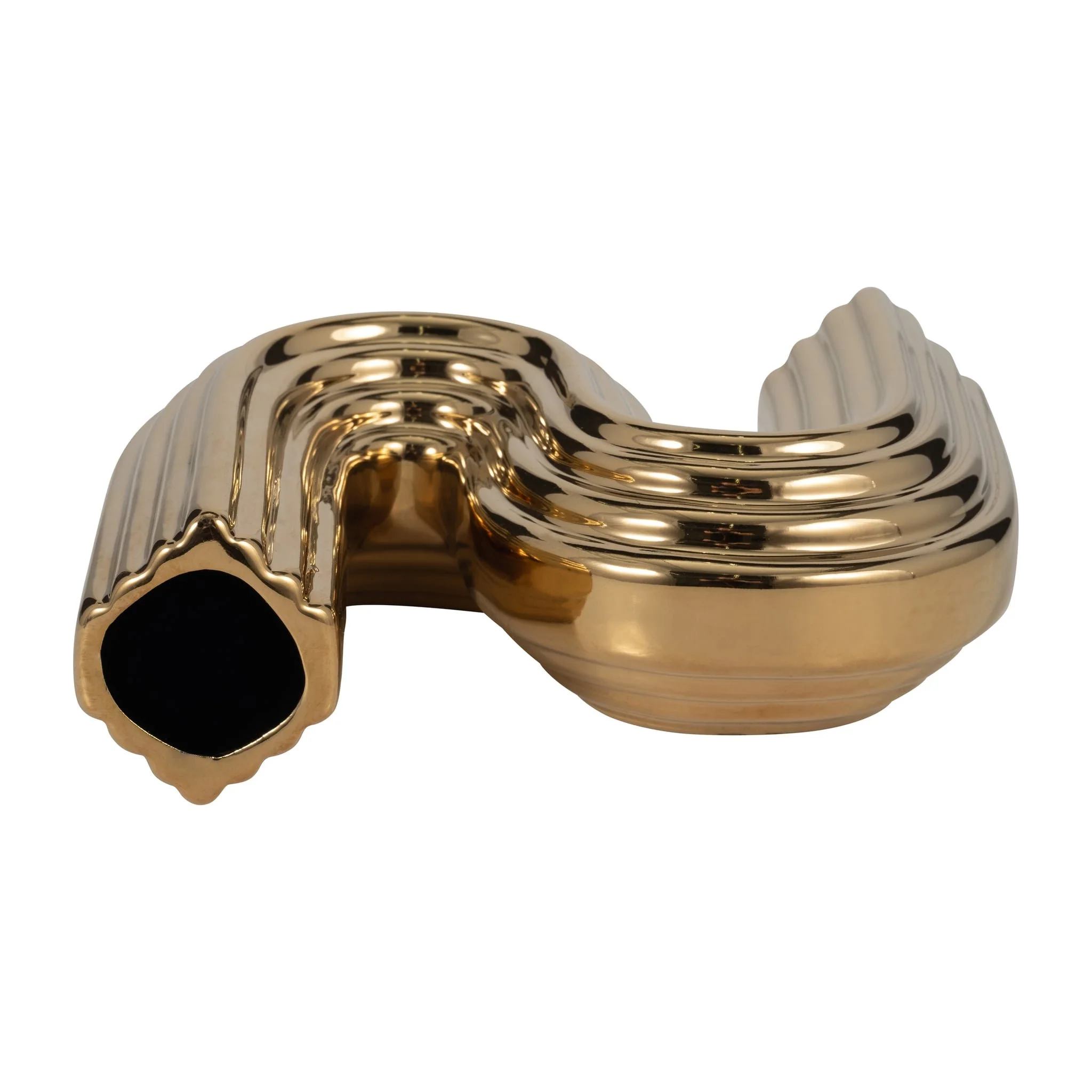 Cer, 6" Loopy Vase, Gold - Image 6