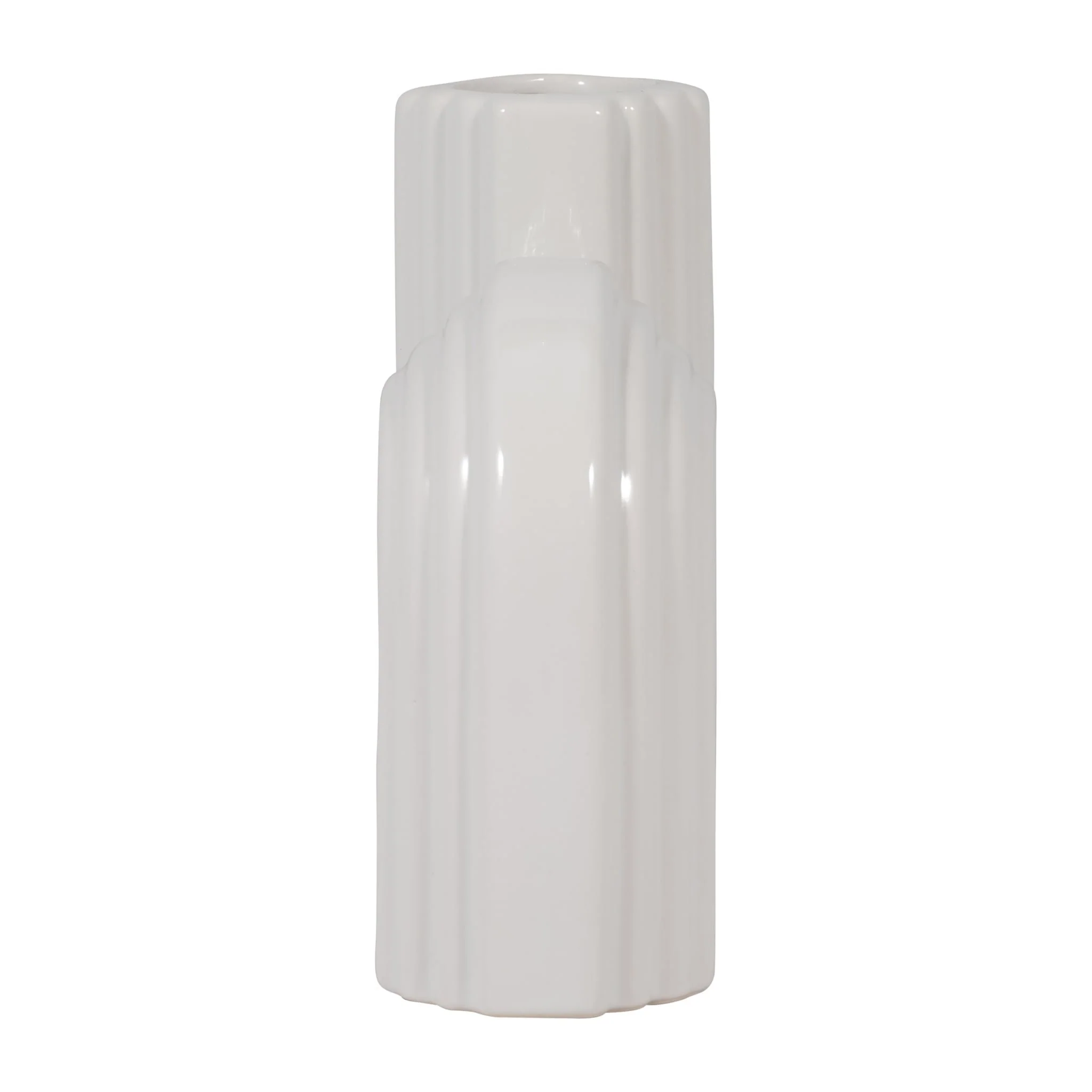 Cer, 6" Loopy Vase, White - Image 3