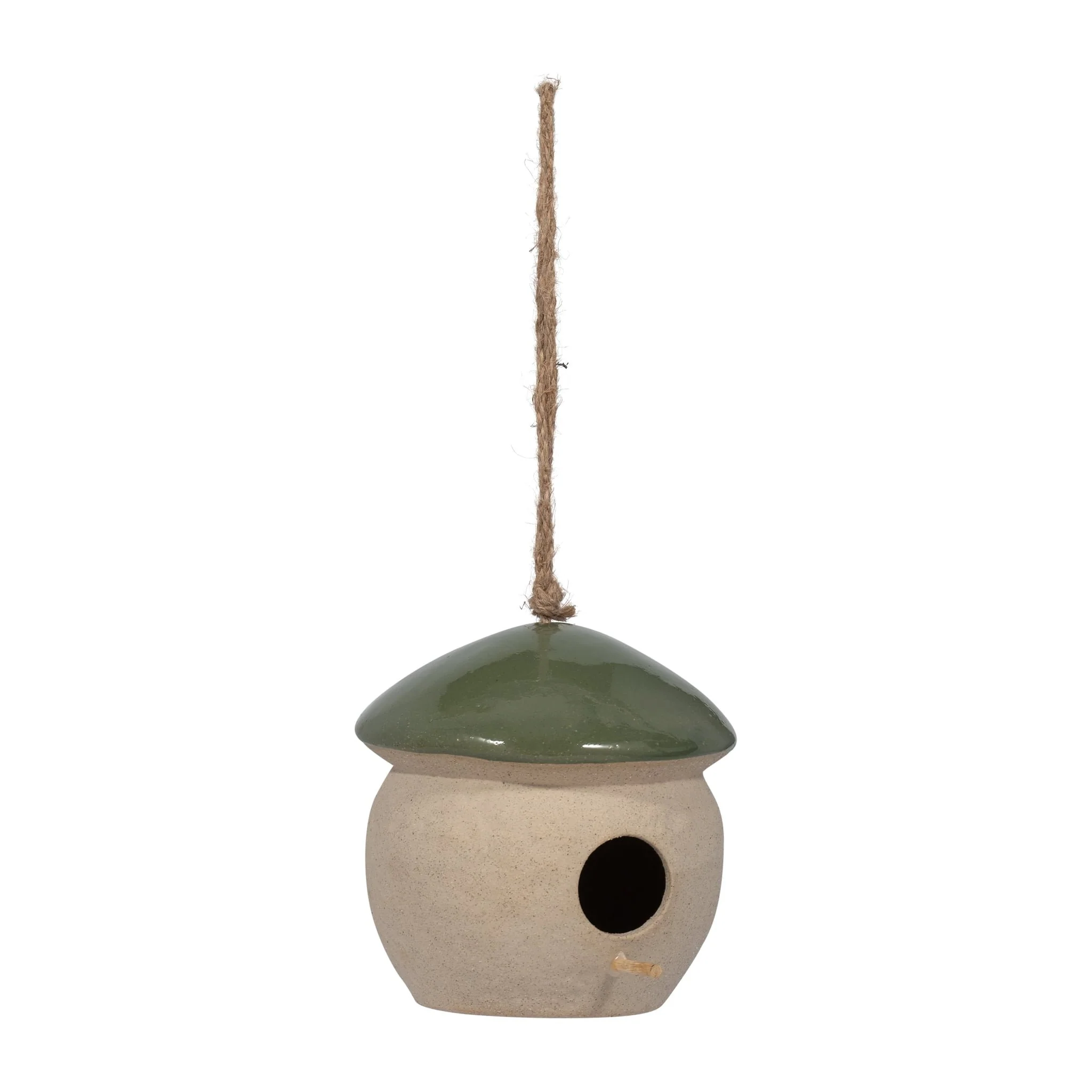 Cer, 6" Round Bird Feeder, Green - Image 2