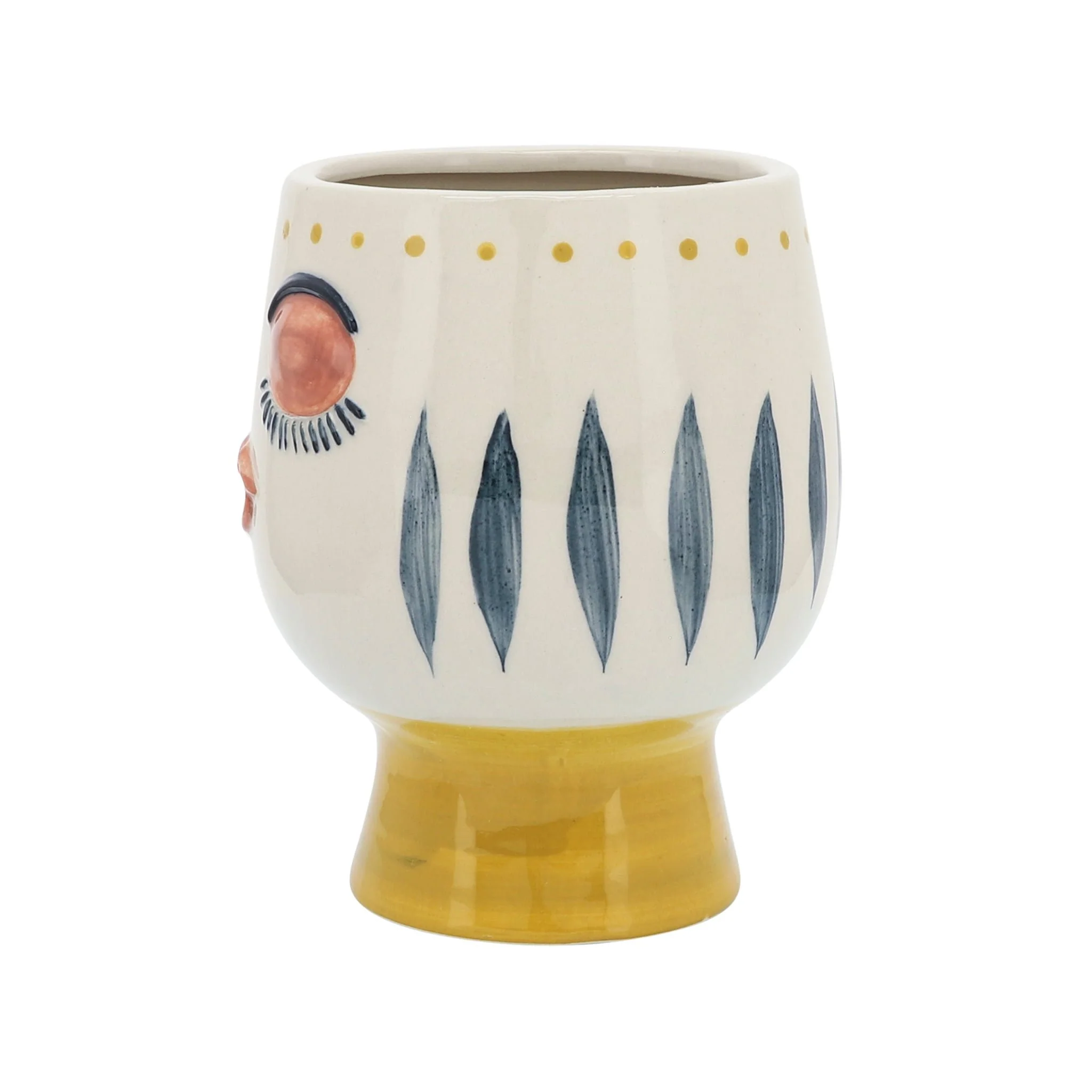 Cer, 6"d Face Vase, Multi - Image 4