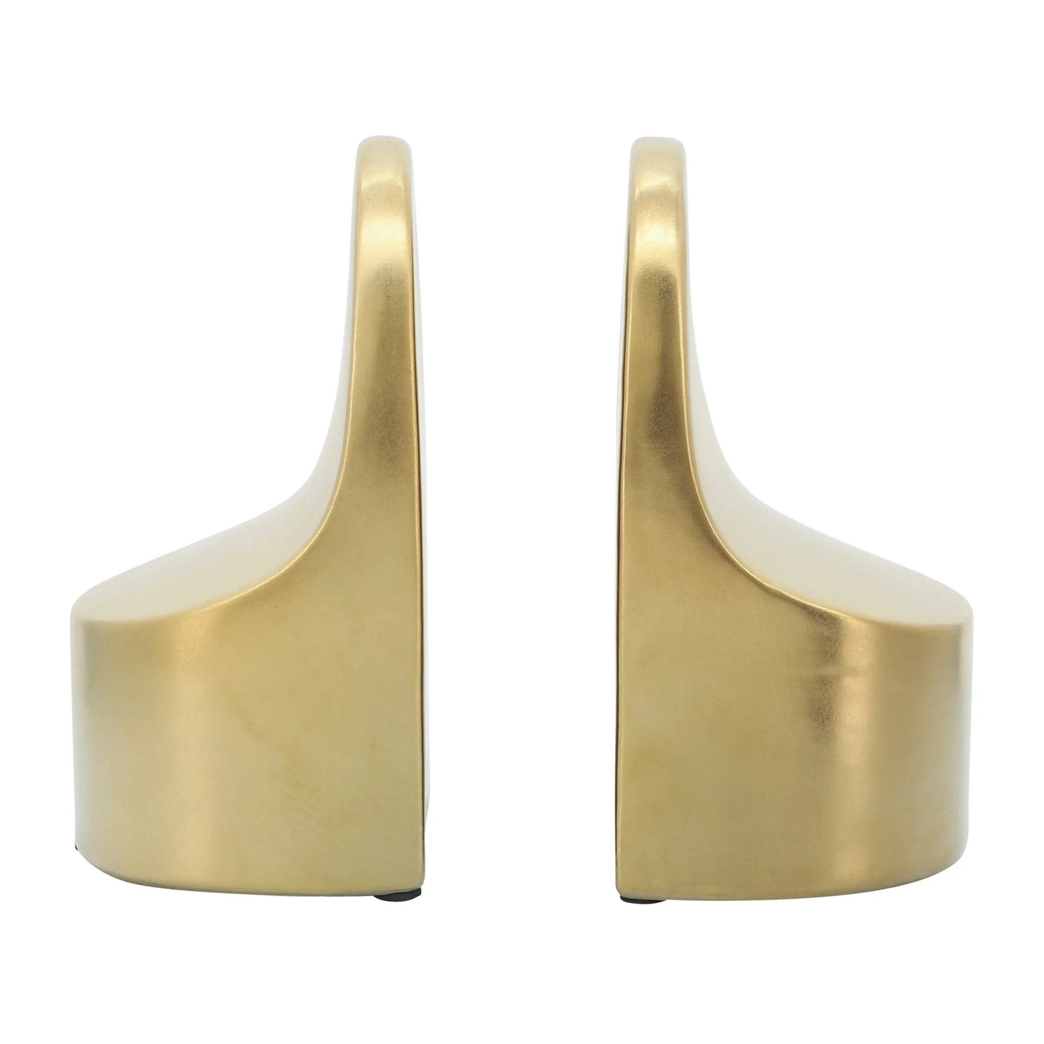 Cer, 6"h Contemporary Bookends, Gold - Image 4