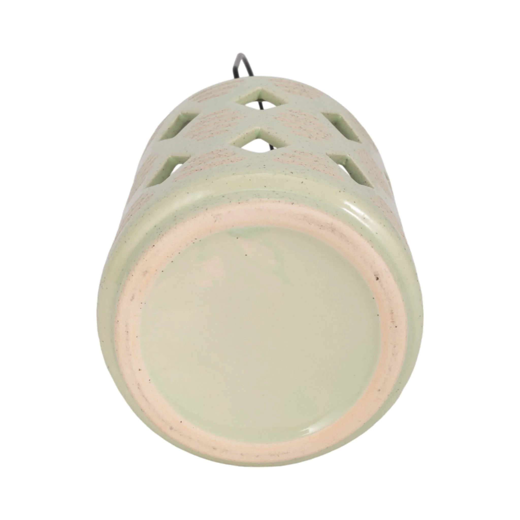 Cer, 6"h Diamond Cut Out Lantern, Cucumber - Image 7