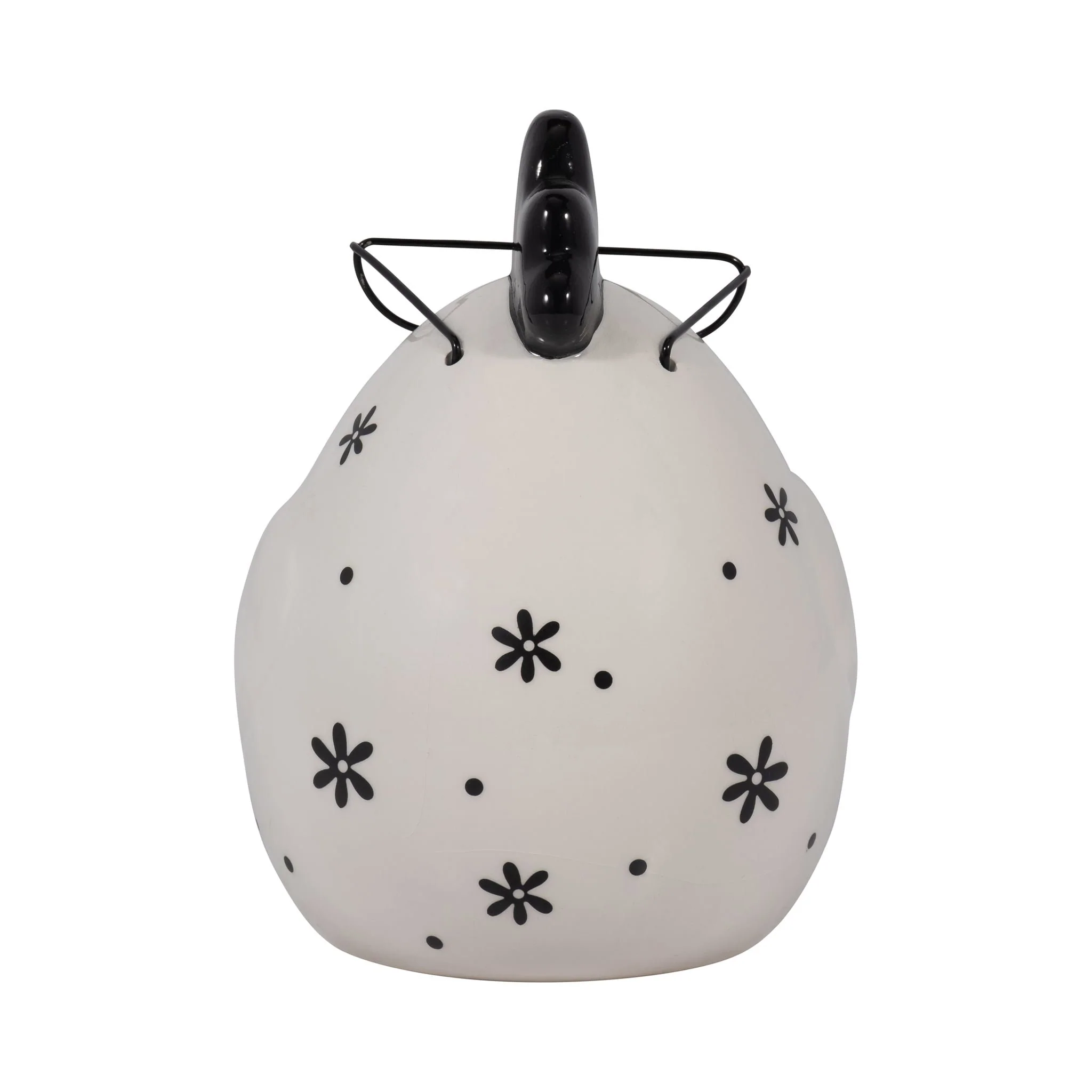 Cer, 7" Chubby Rooster With Glasses, Black/white - Image 4