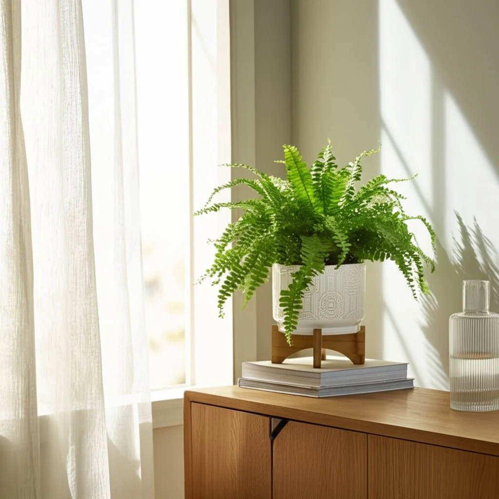 Cer, 7" Circles Planter On Stand, White - Image 8