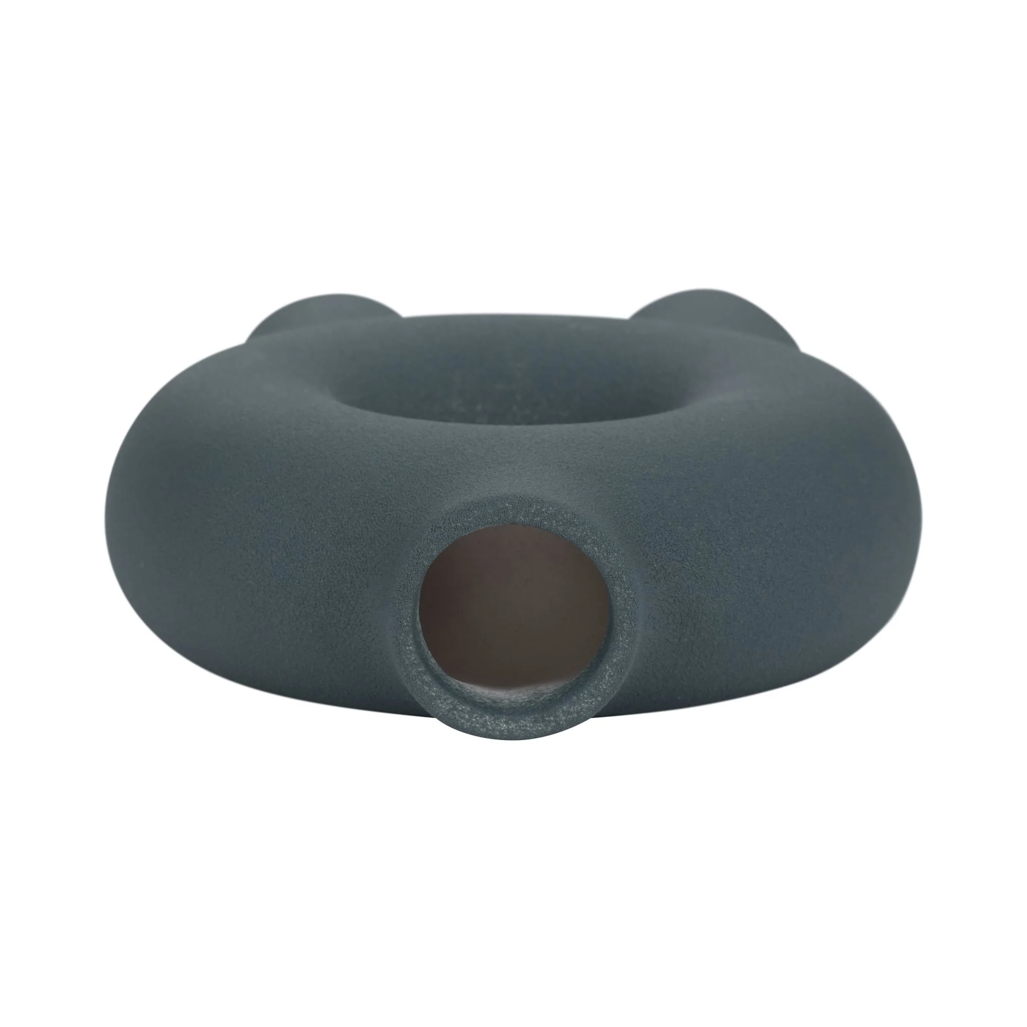 Cer, 7" Donut Footed Vase, Teal - Image 6