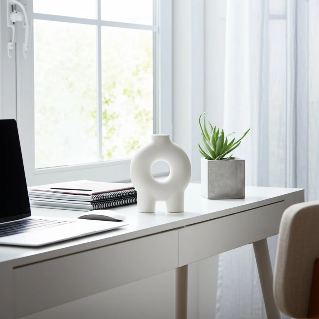 Cer,7",donut Footed Vase,white - Image 10