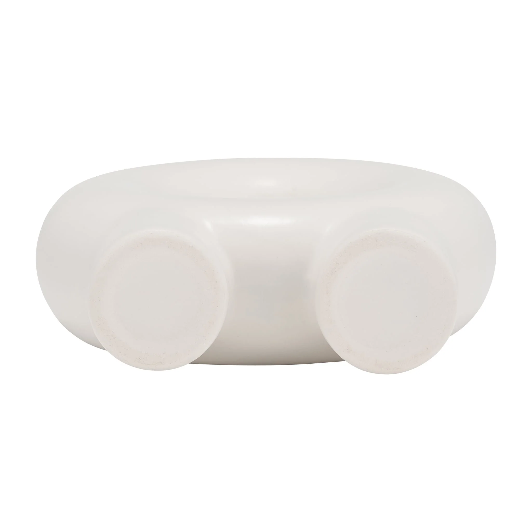 Cer,7",donut Footed Vase,white - Image 7