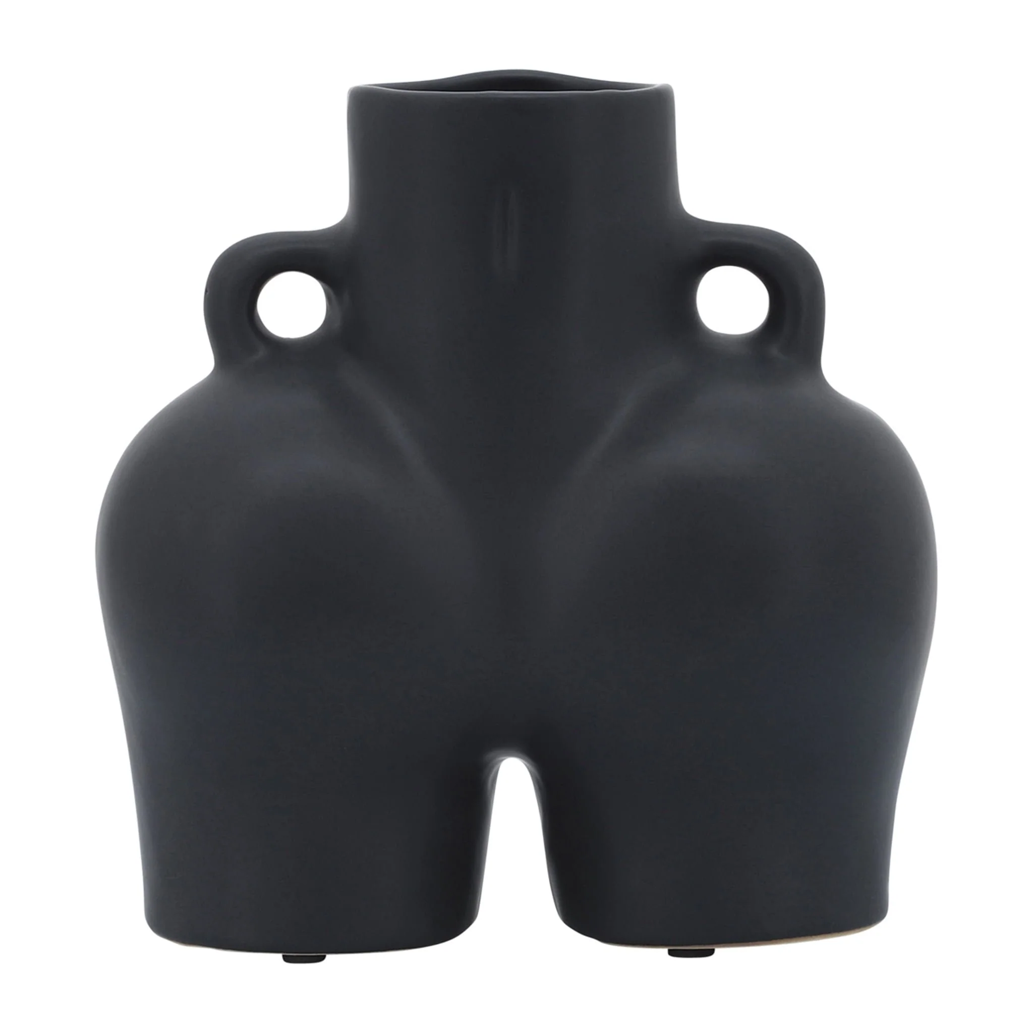 Cer, 7" Half Body Vase, Black - Image 5