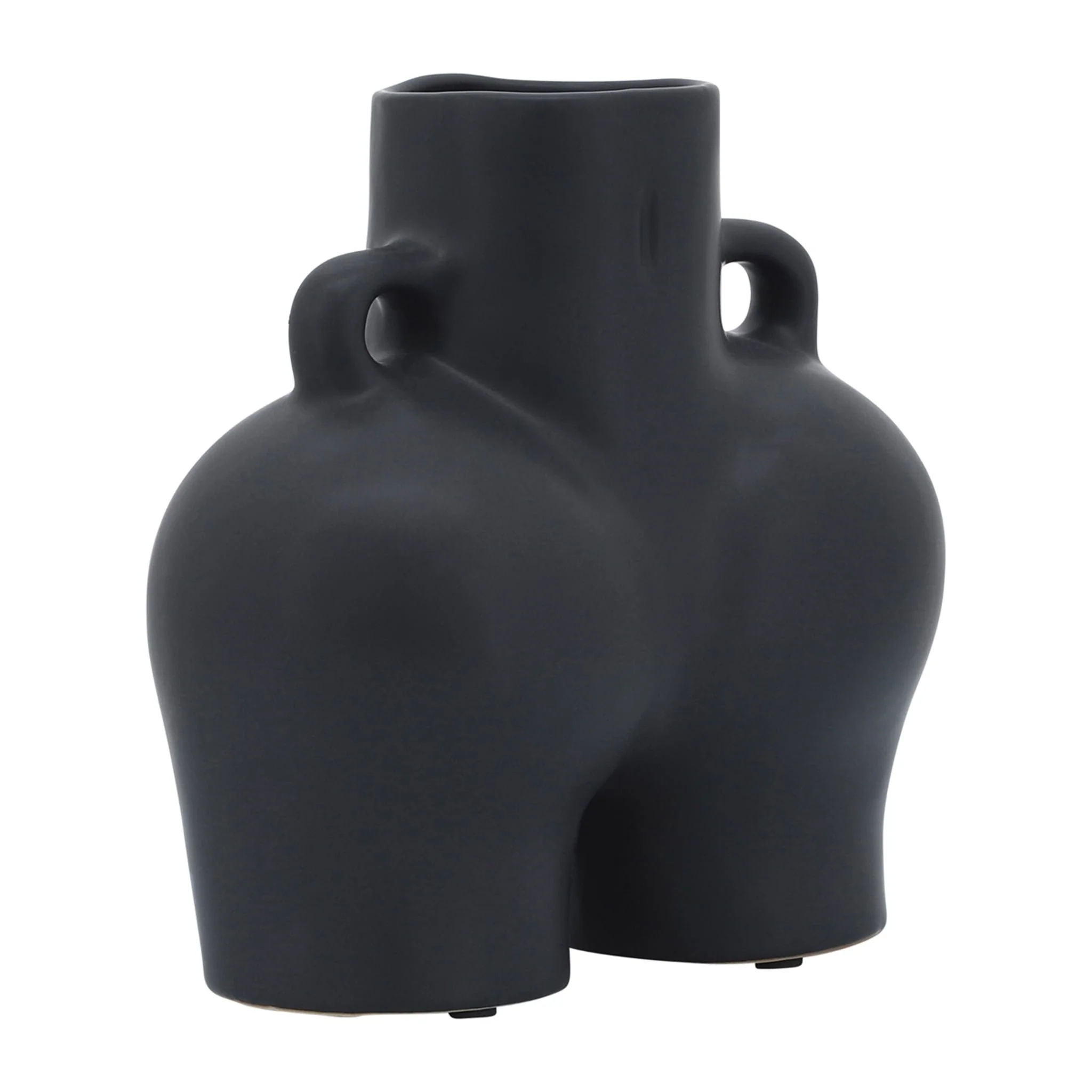 Cer, 7" Half Body Vase, Black - Image 6