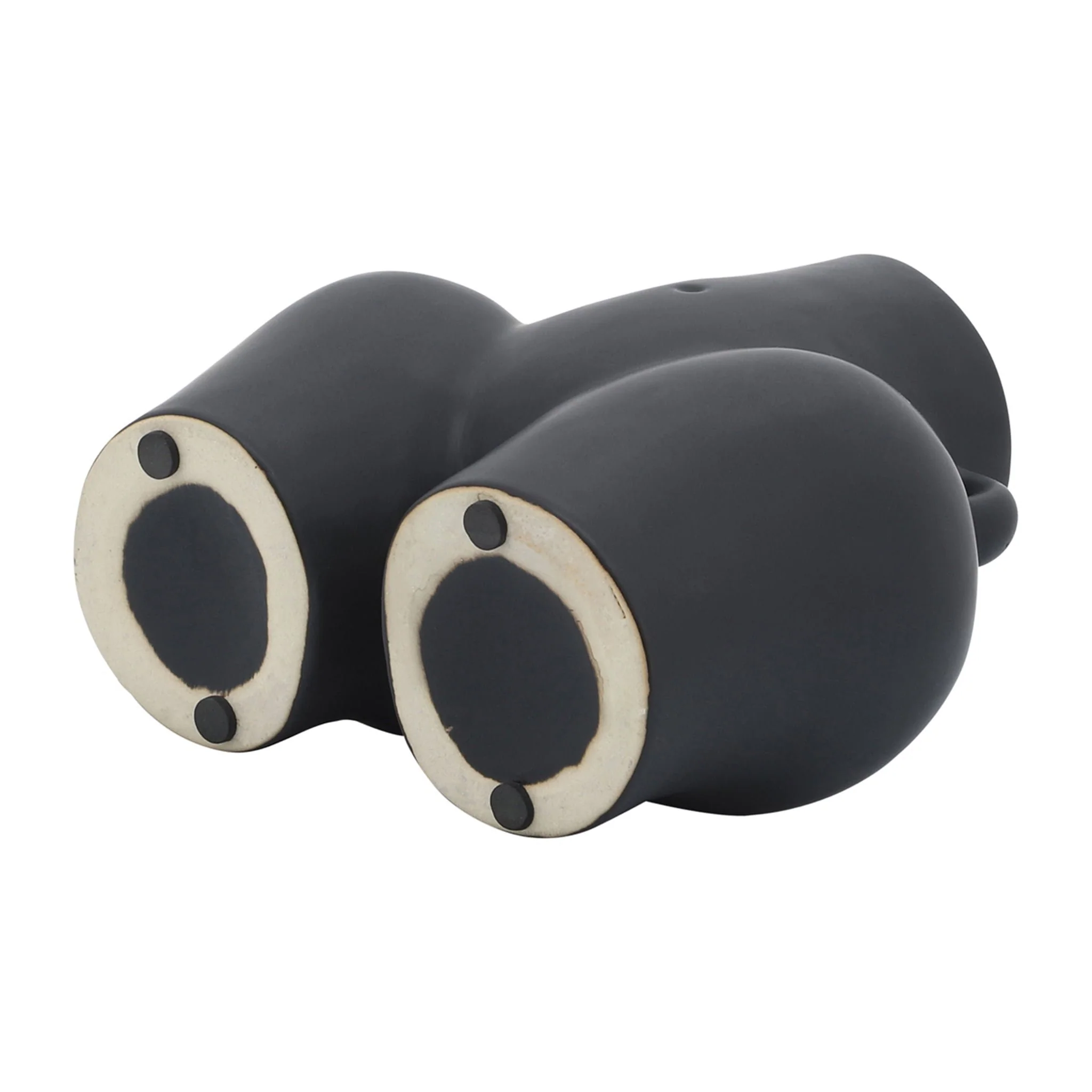 Cer, 7" Half Body Vase, Black - Image 8