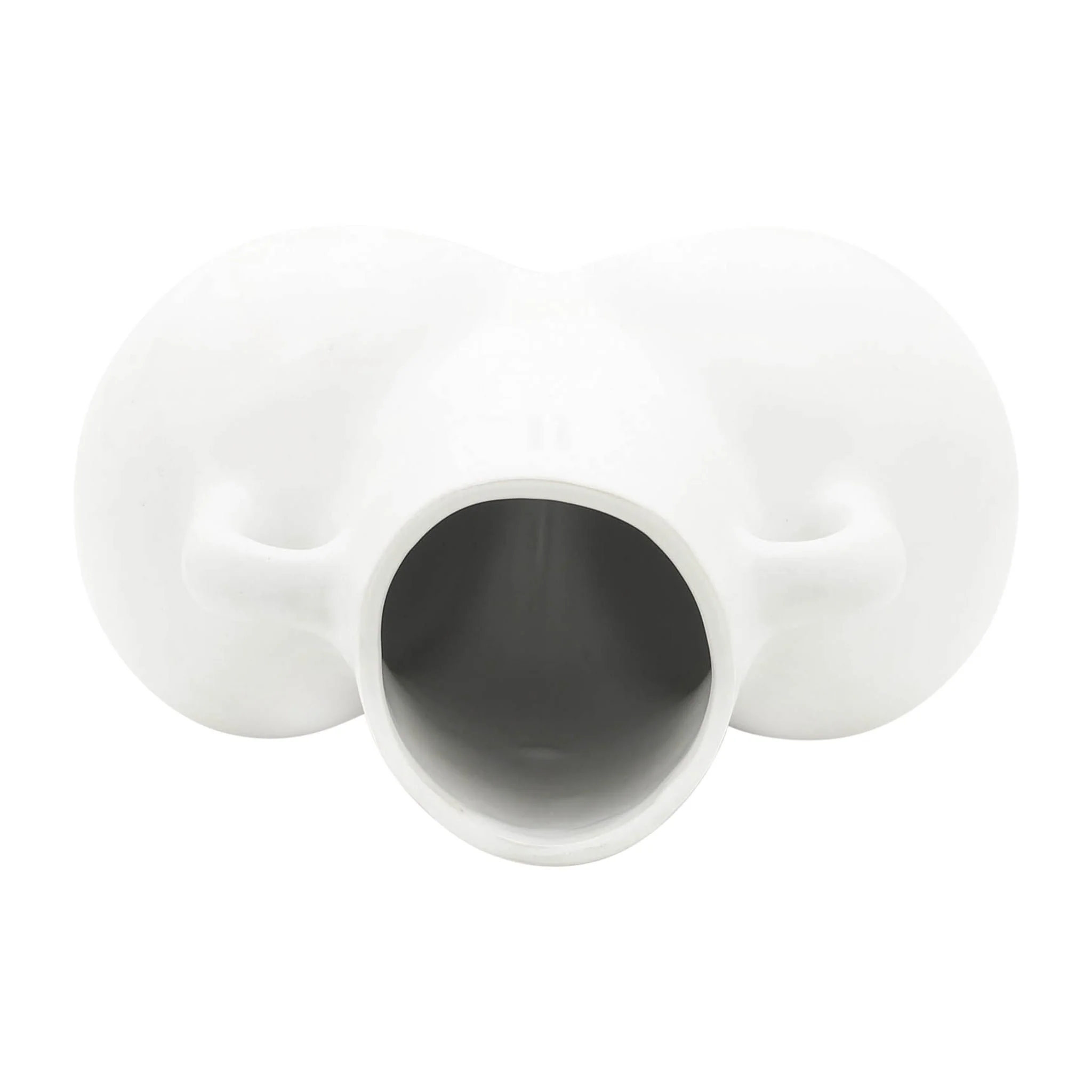 Cer, 7" Half Body Vase, White - Image 6