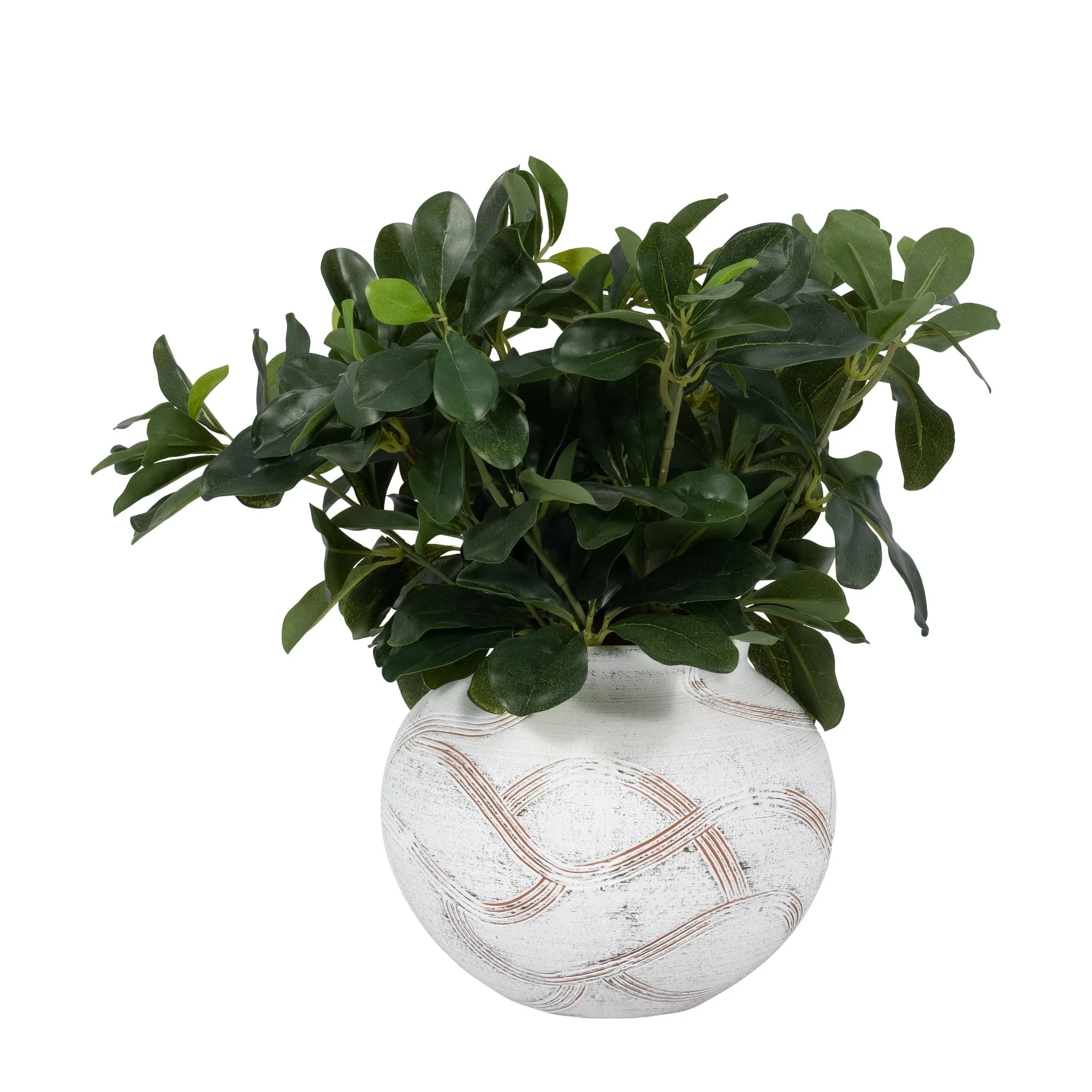 Cer, 7" Round Global Vase, White - Image 3