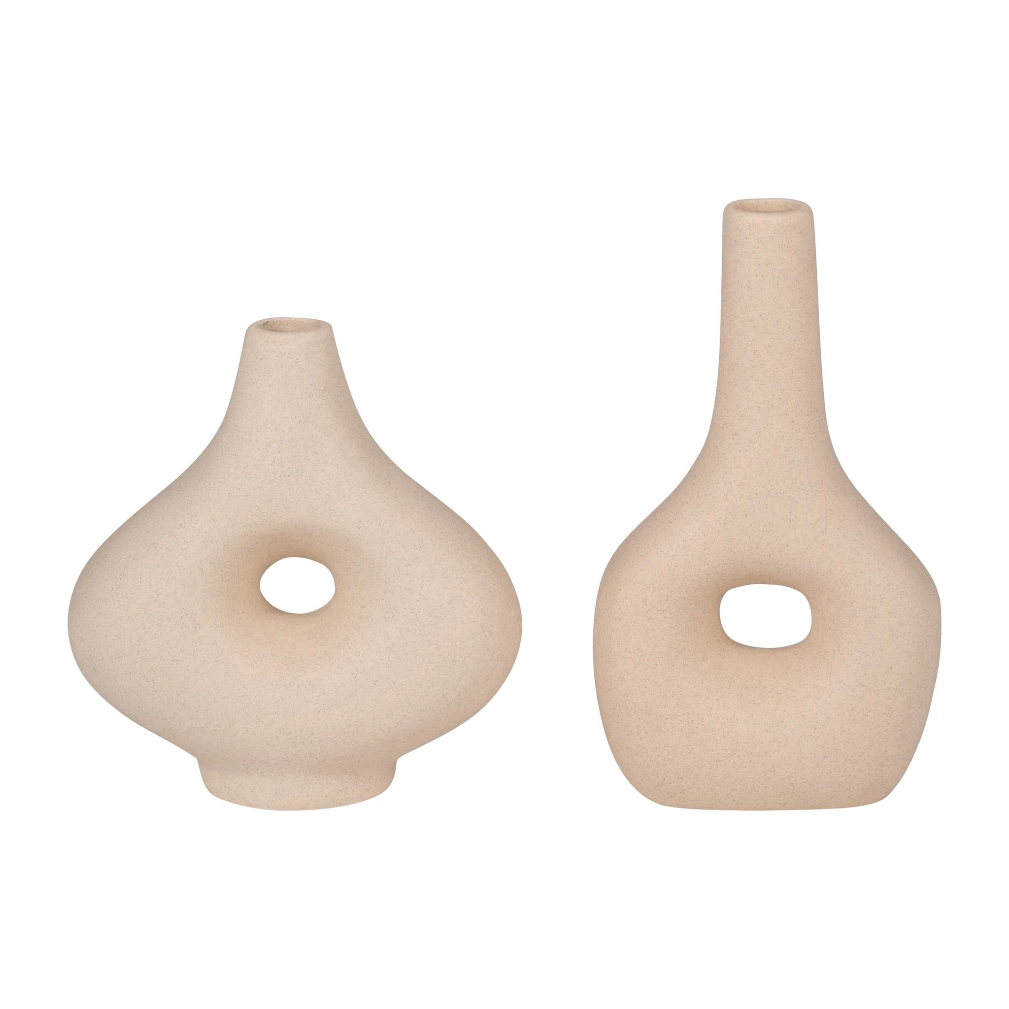 Cer, 7" Short Open Cut-out Nomad Vase, Ivory - Image 8