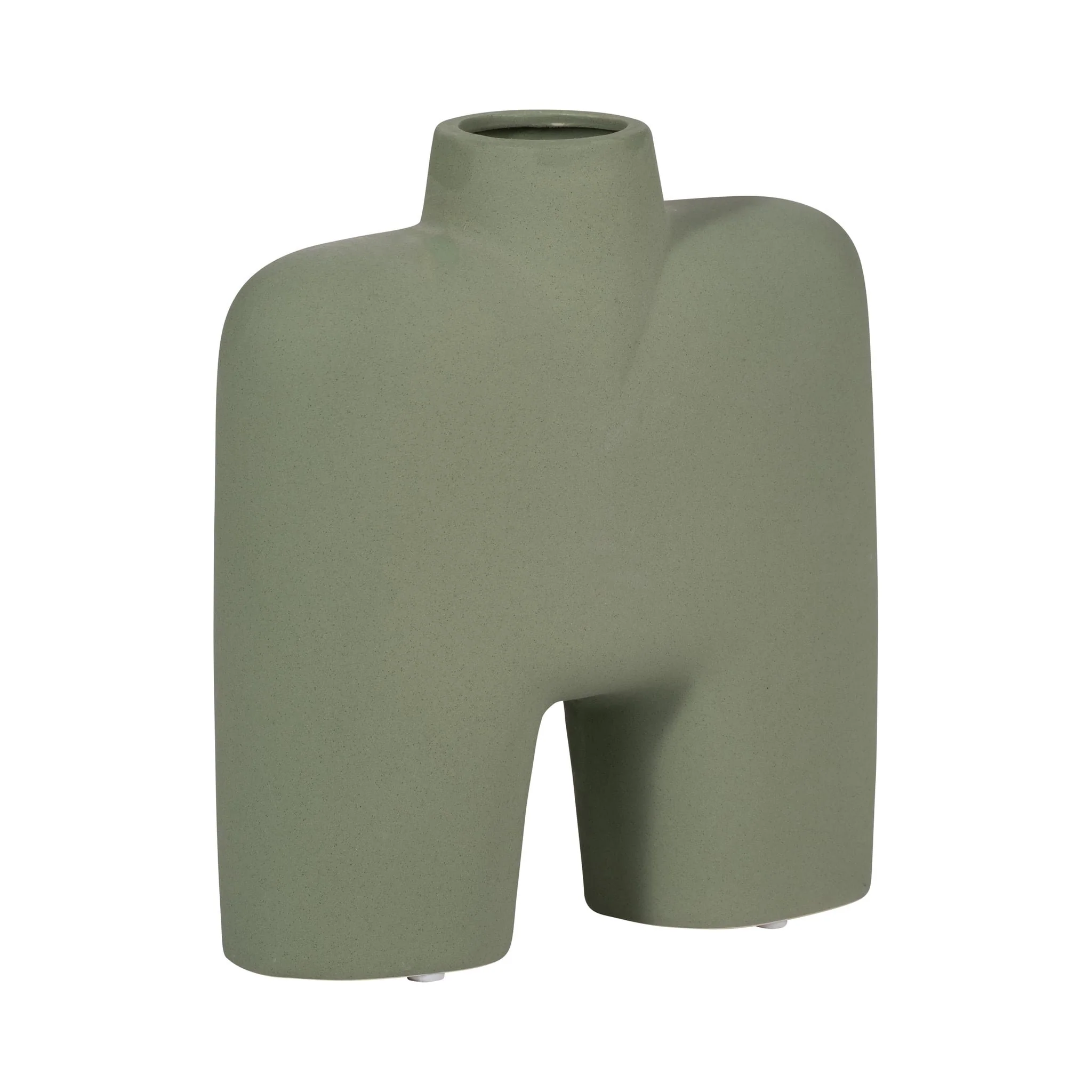 Cer, 7" Square Shape Vase, Dark Sage - Image 3