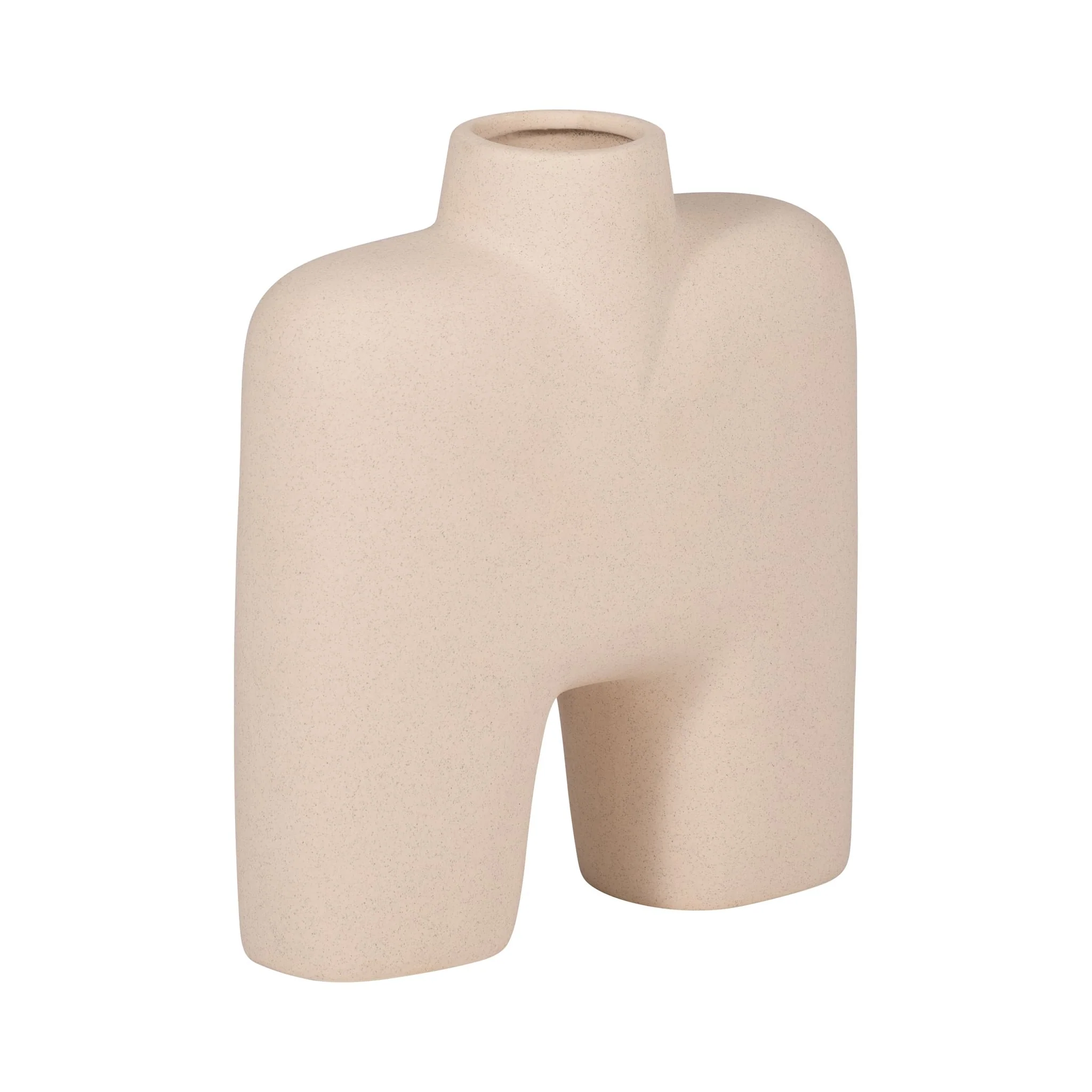 Cer, 7" Square Shape Vase, Ivory - Image 3