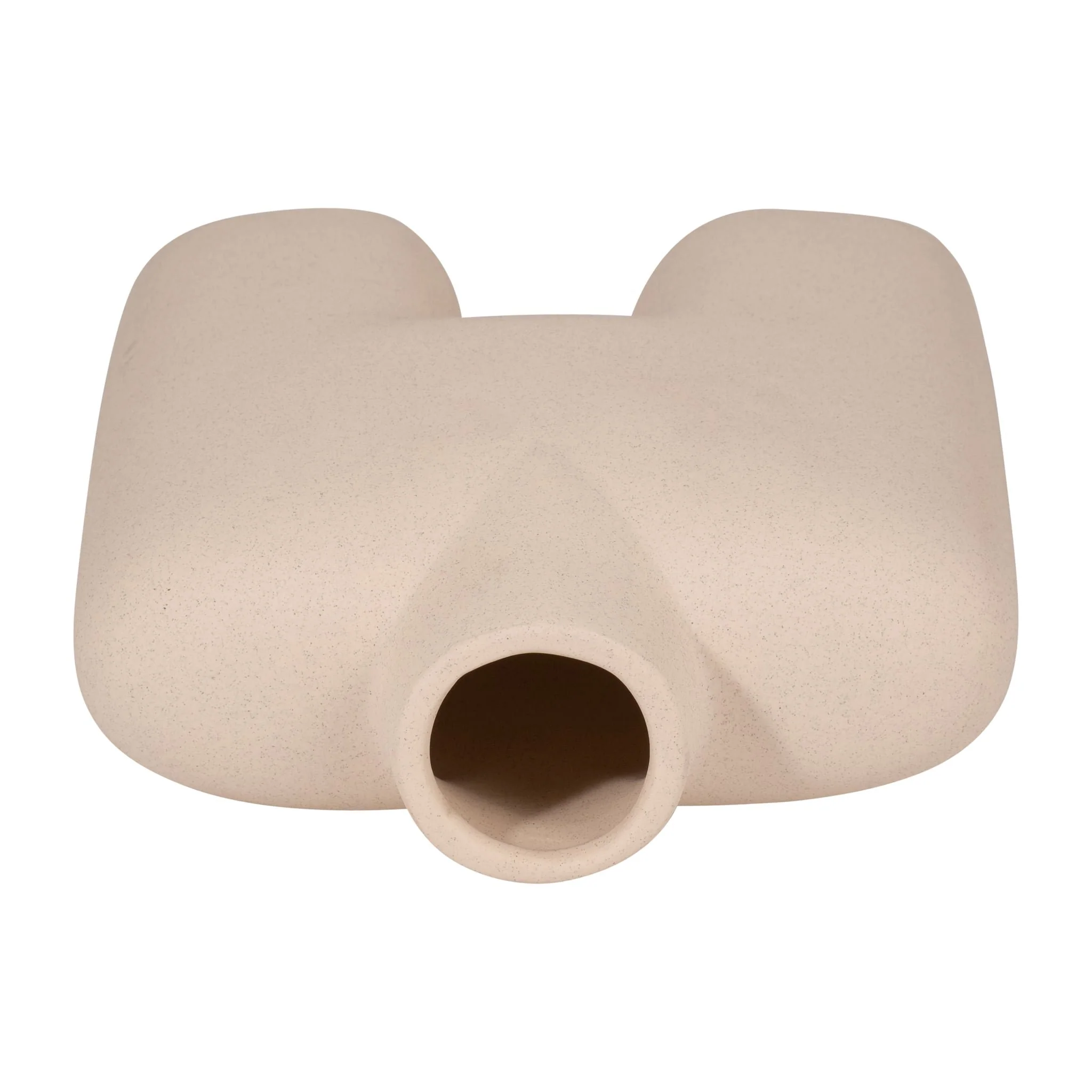 Cer, 7" Square Shape Vase, Ivory - Image 6