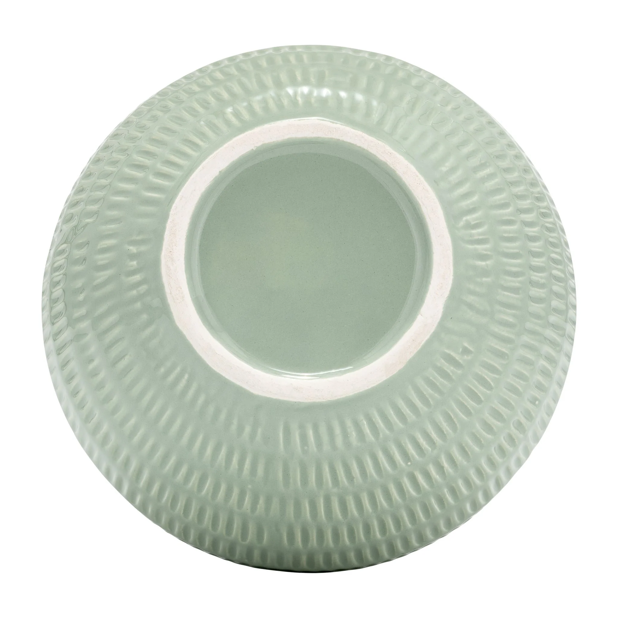 Cer,7",stripe Oval Vase,dark Sage - Image 5