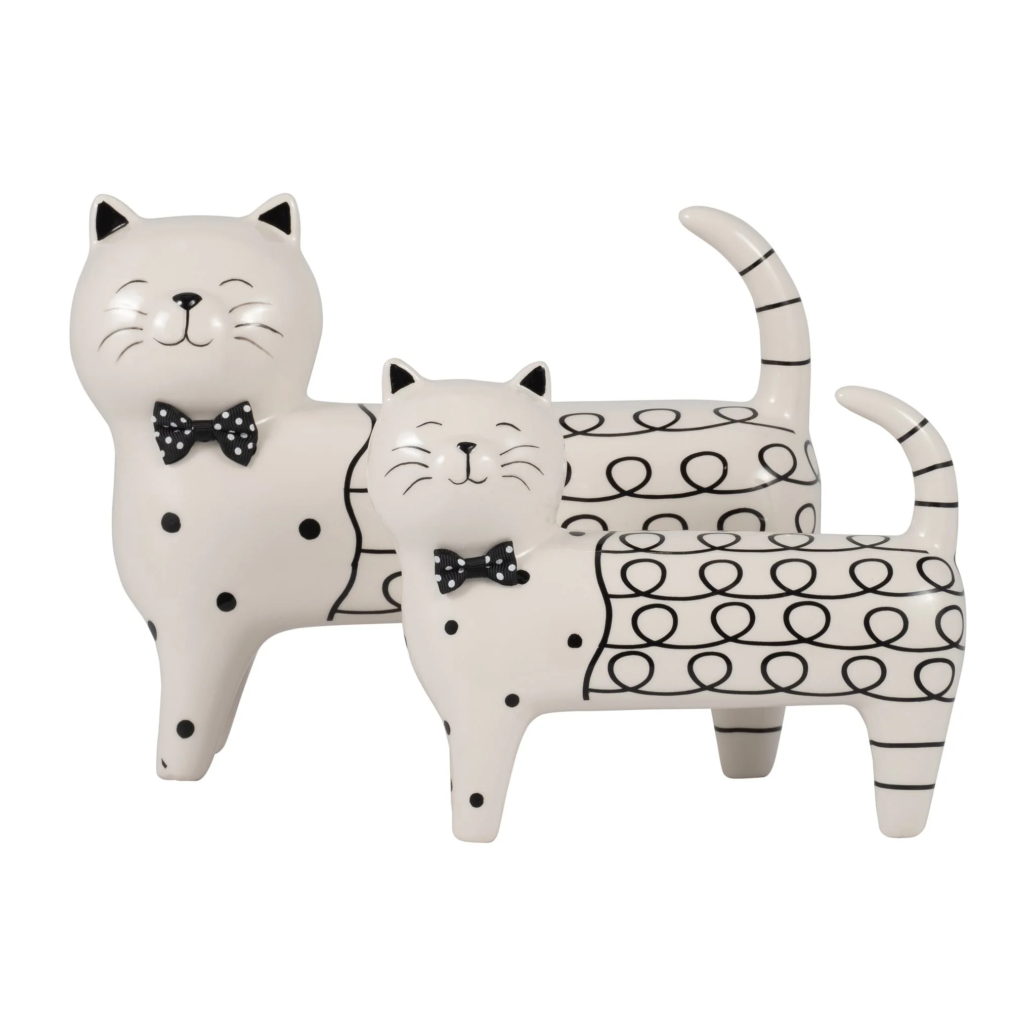 Cer, 7" Swirls Cat, White - Image 8