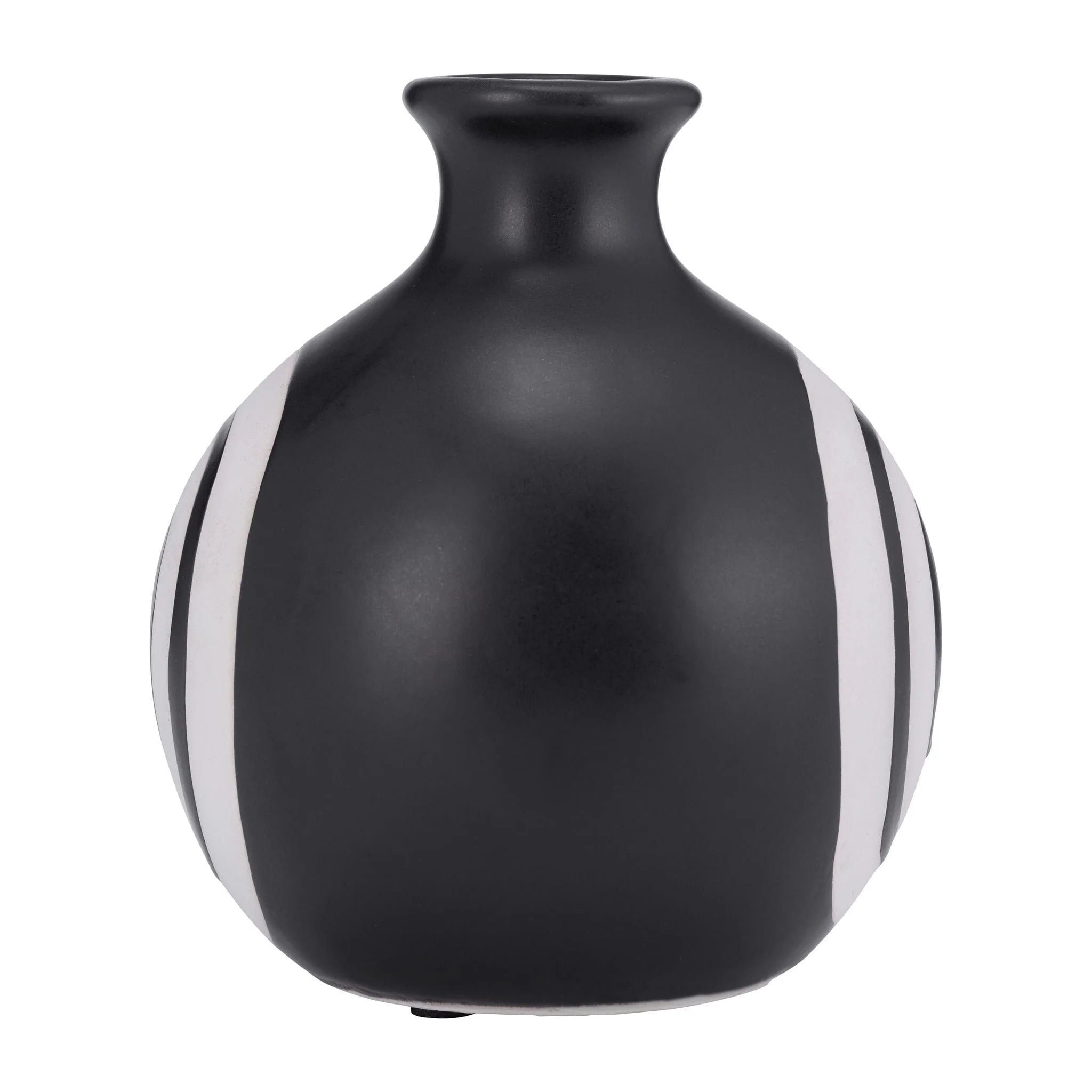 Cer, 7"h Abstract Vase, Black - Image 3