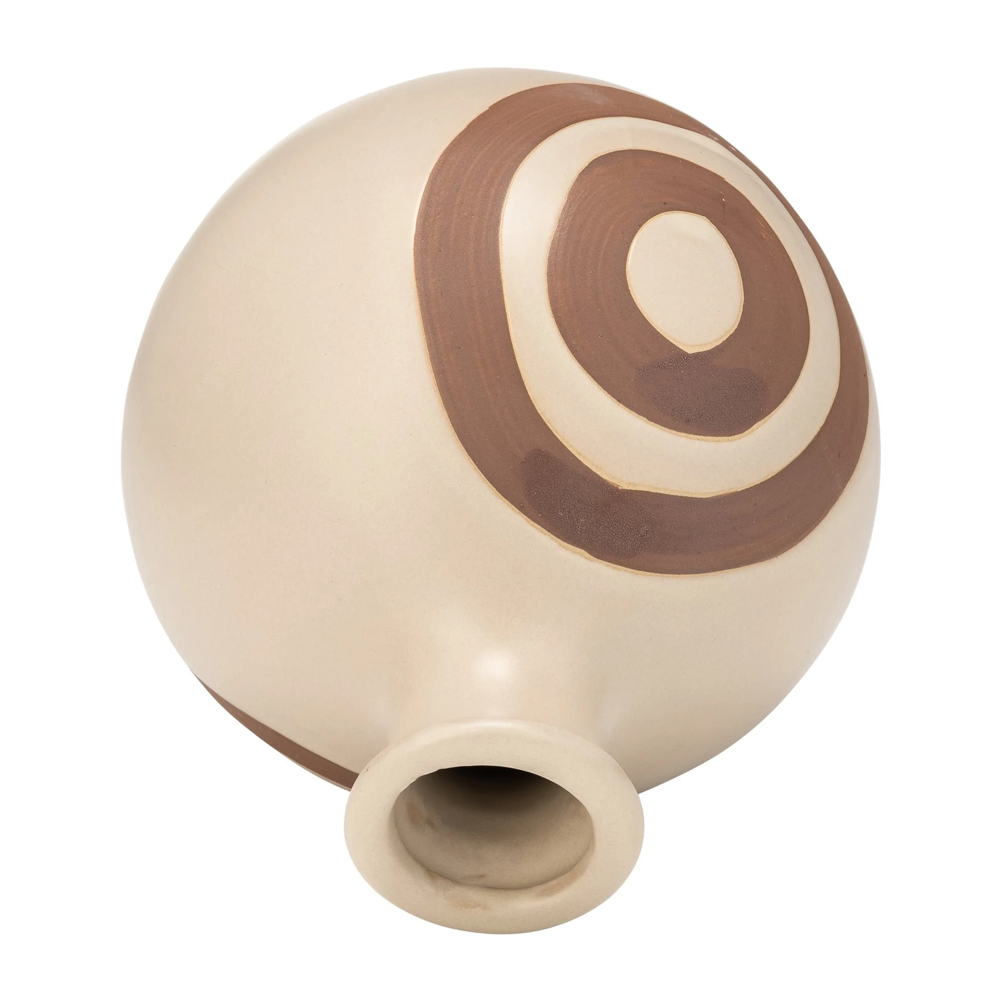 Cer, 7"h Abstract Vase, Irish Cream - Image 6