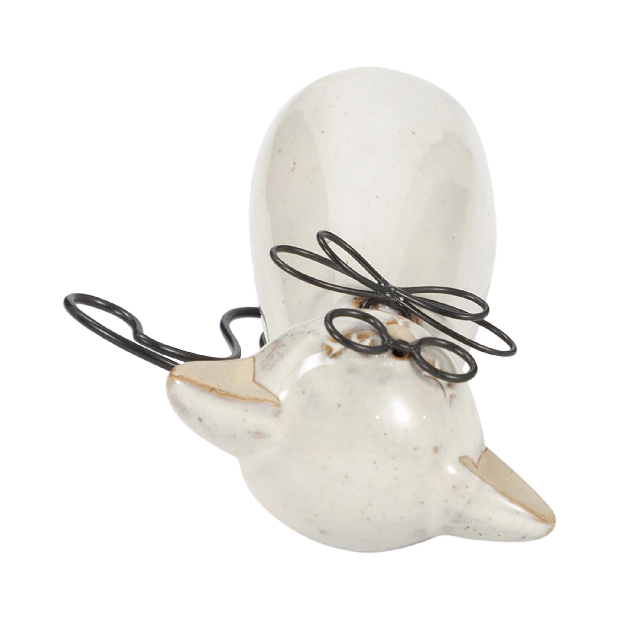 Cer, 7"h Cat W/ Glasses, Beige - Image 6