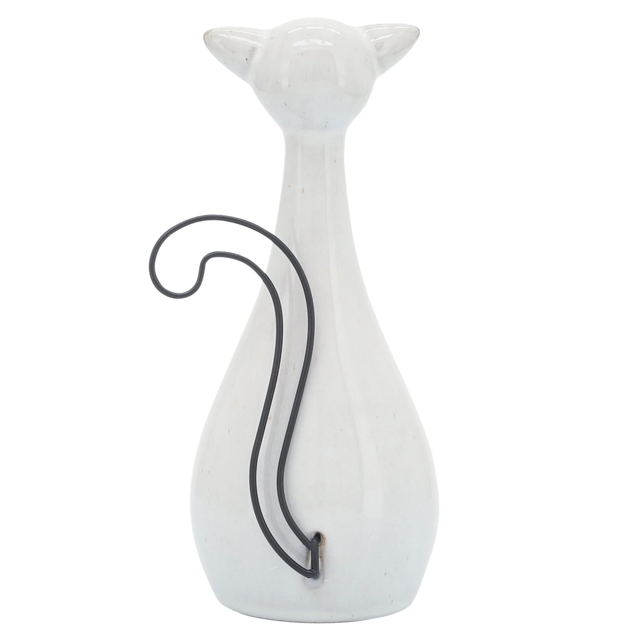 Cer, 7"h Chubby Cat W/ Glasses, Beige - Image 5