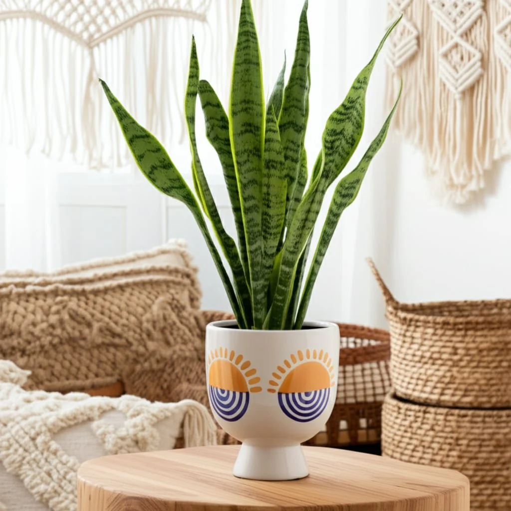 Cer, 7"h Sunrise Eyes Flower Vase, Wht/orange/blue - Image 10