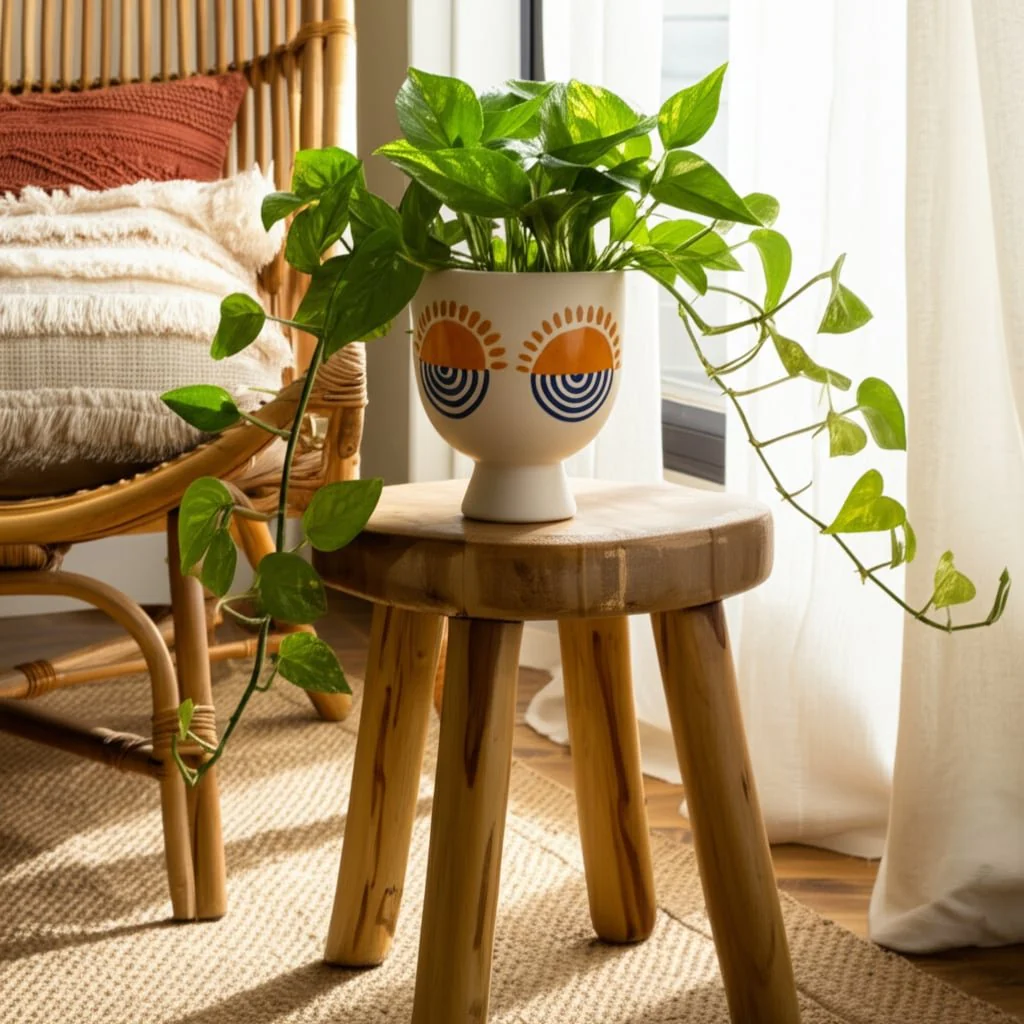 Cer, 7"h Sunrise Eyes Flower Vase, Wht/orange/blue - Image 9