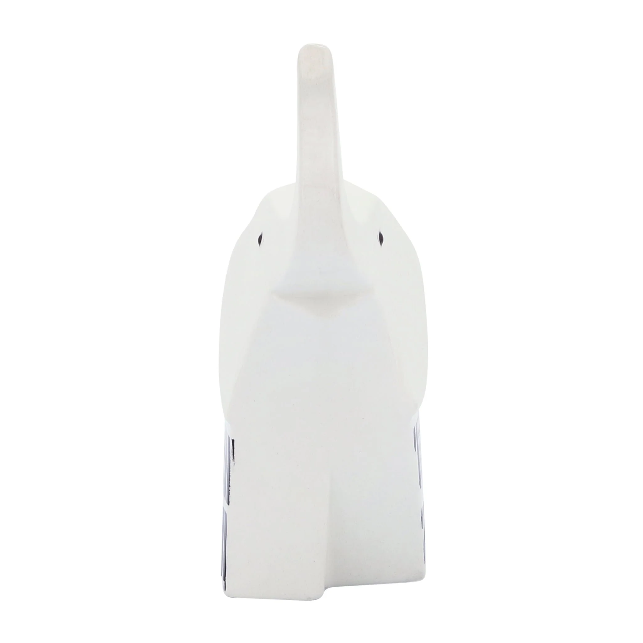 Cer, 7"l Elephant Trunk Up, Black/white - Image 5