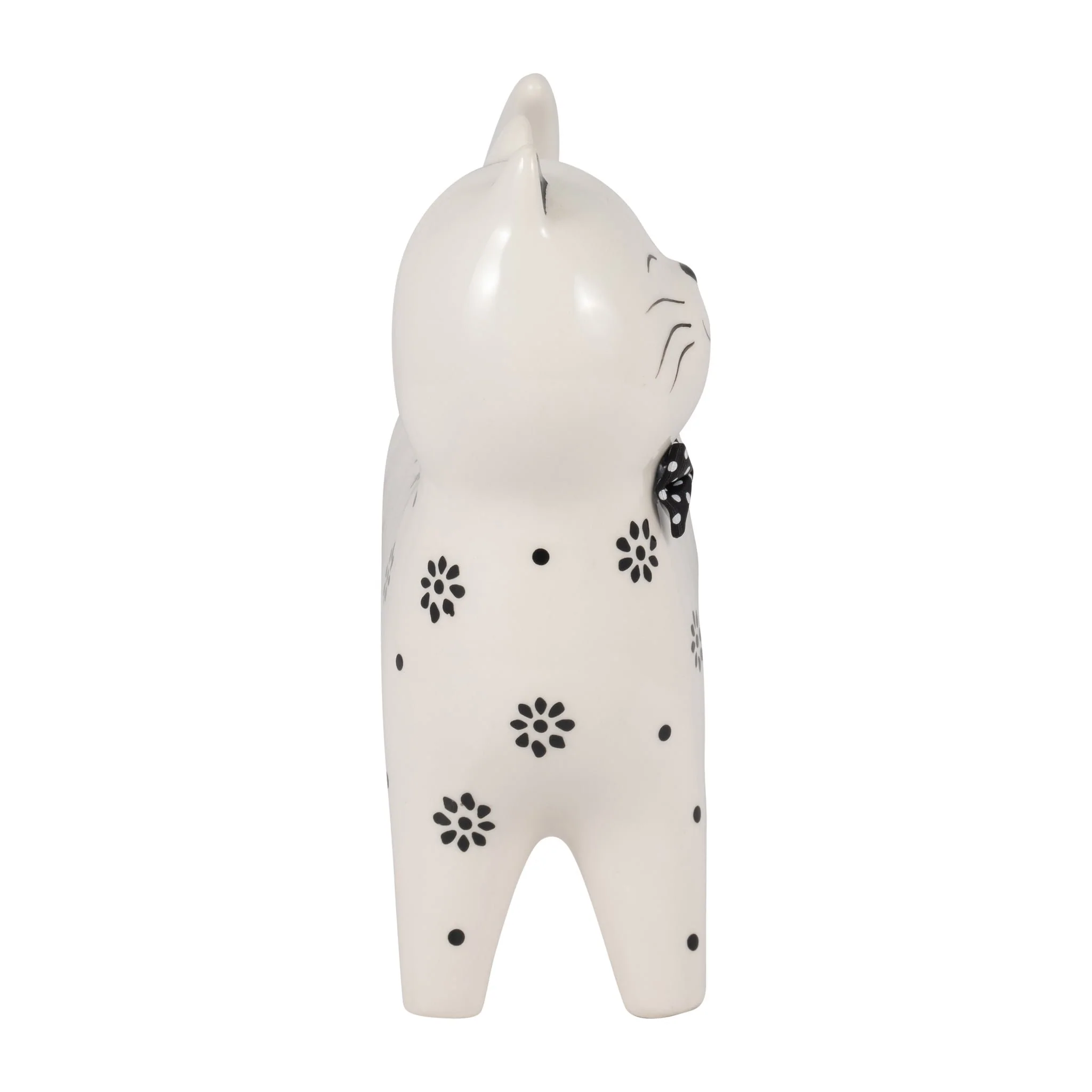 Cer, 8" Daisies Cat, White - Image 3