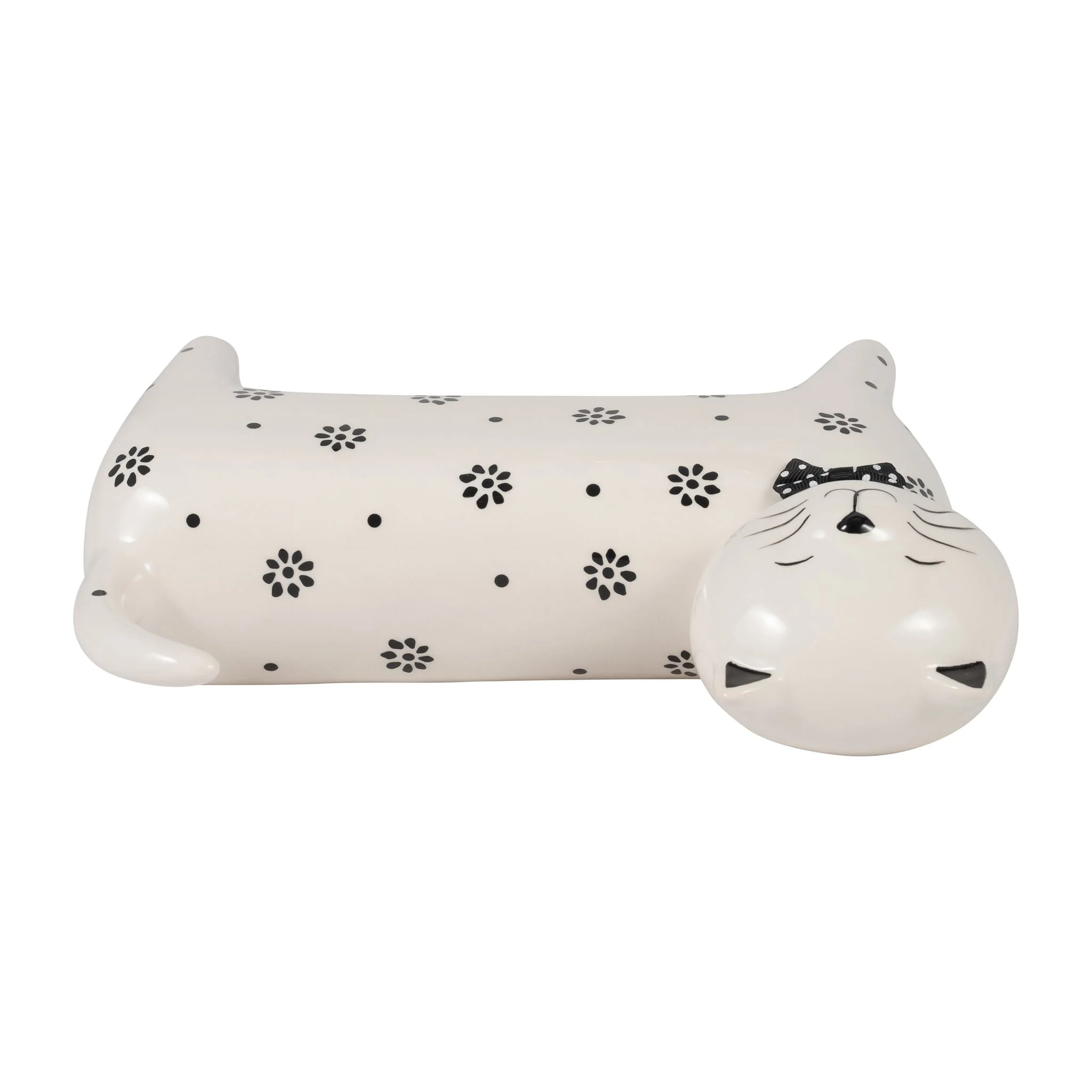 Cer, 8" Daisies Cat, White - Image 6