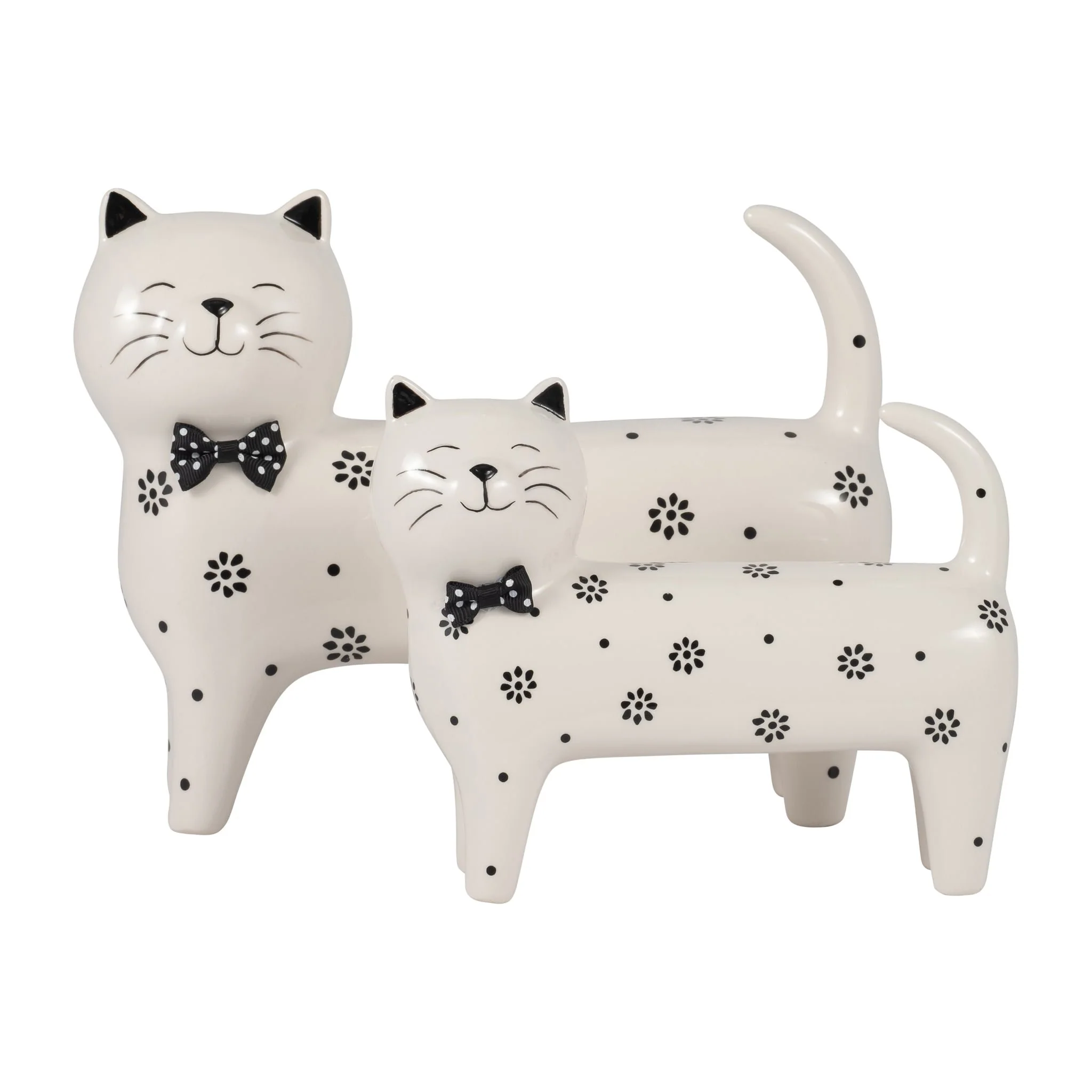 Cer, 8" Daisies Cat, White - Image 8