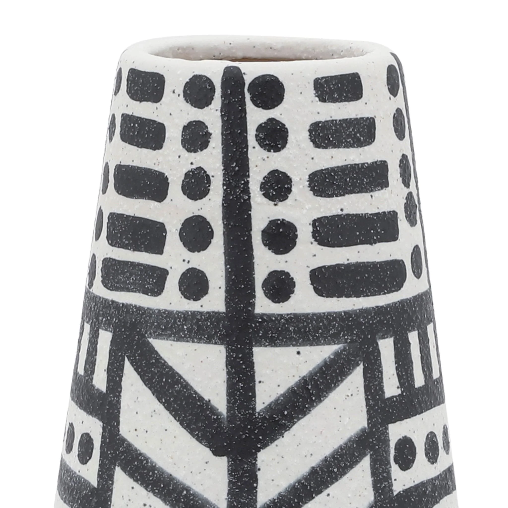 Cer, 8" Eclectic Vase, Black/white - Image 6