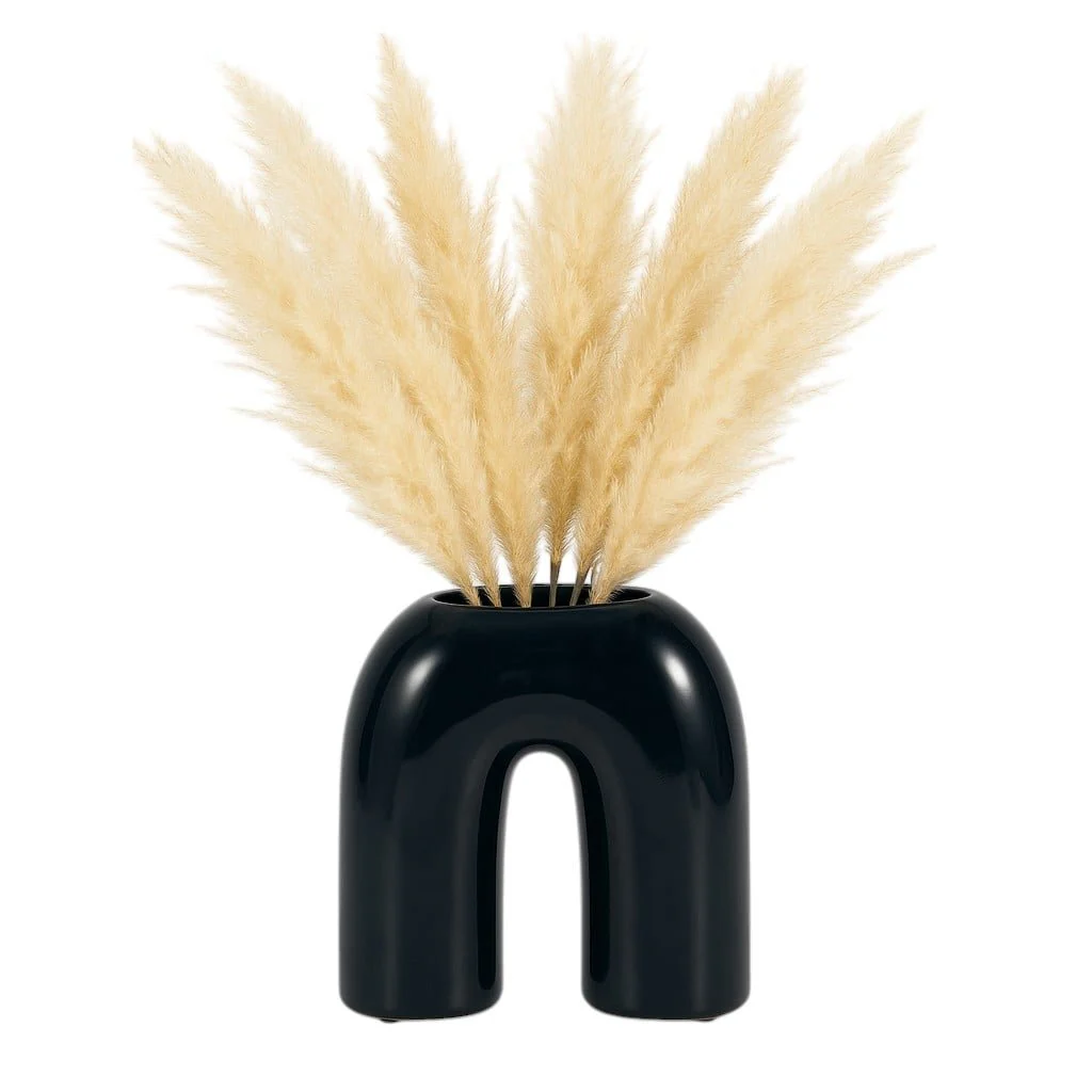 Cer, 8" Horseshoe Vase, Navy Blue - Image 2