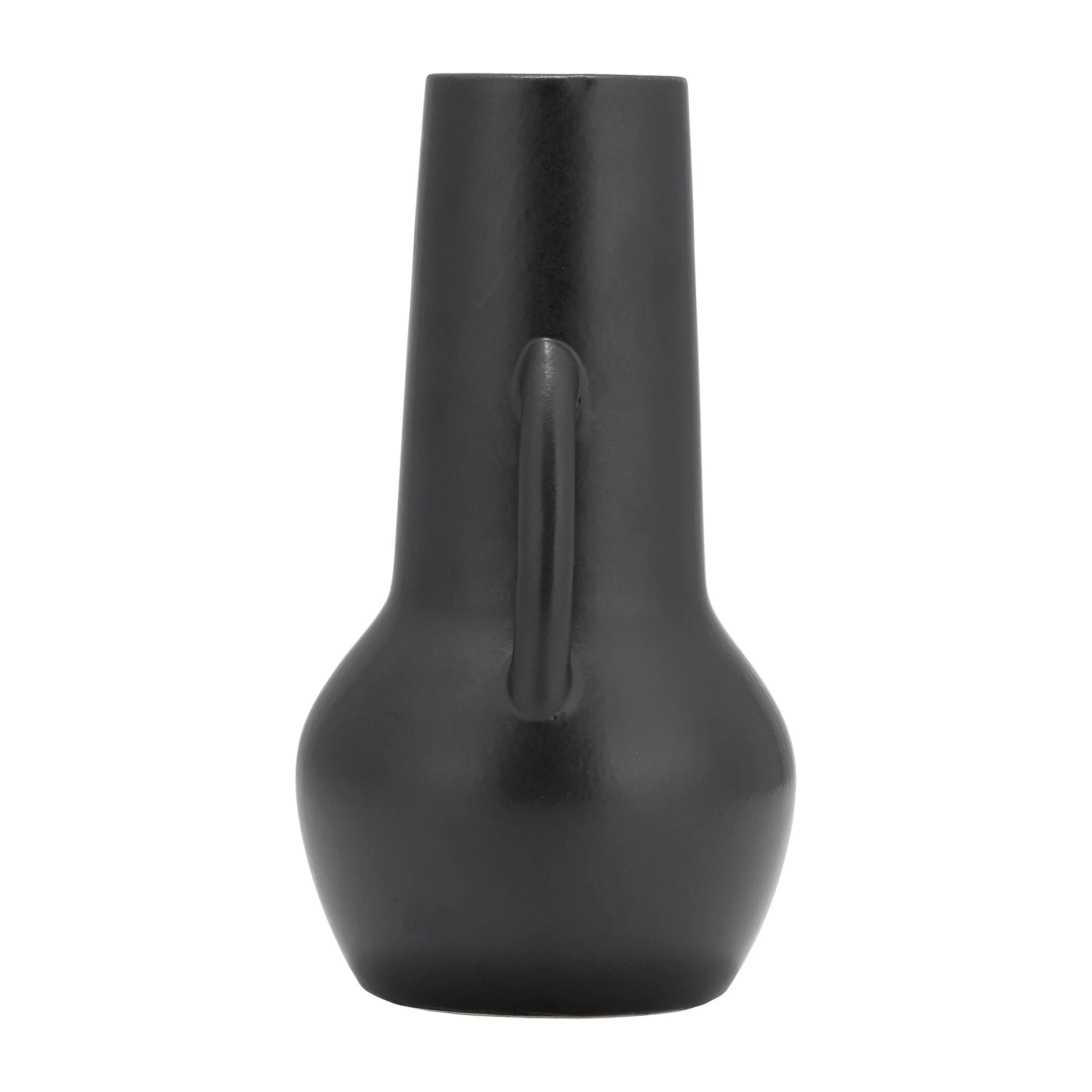Cer,8",vase W/handles,black - Image 3